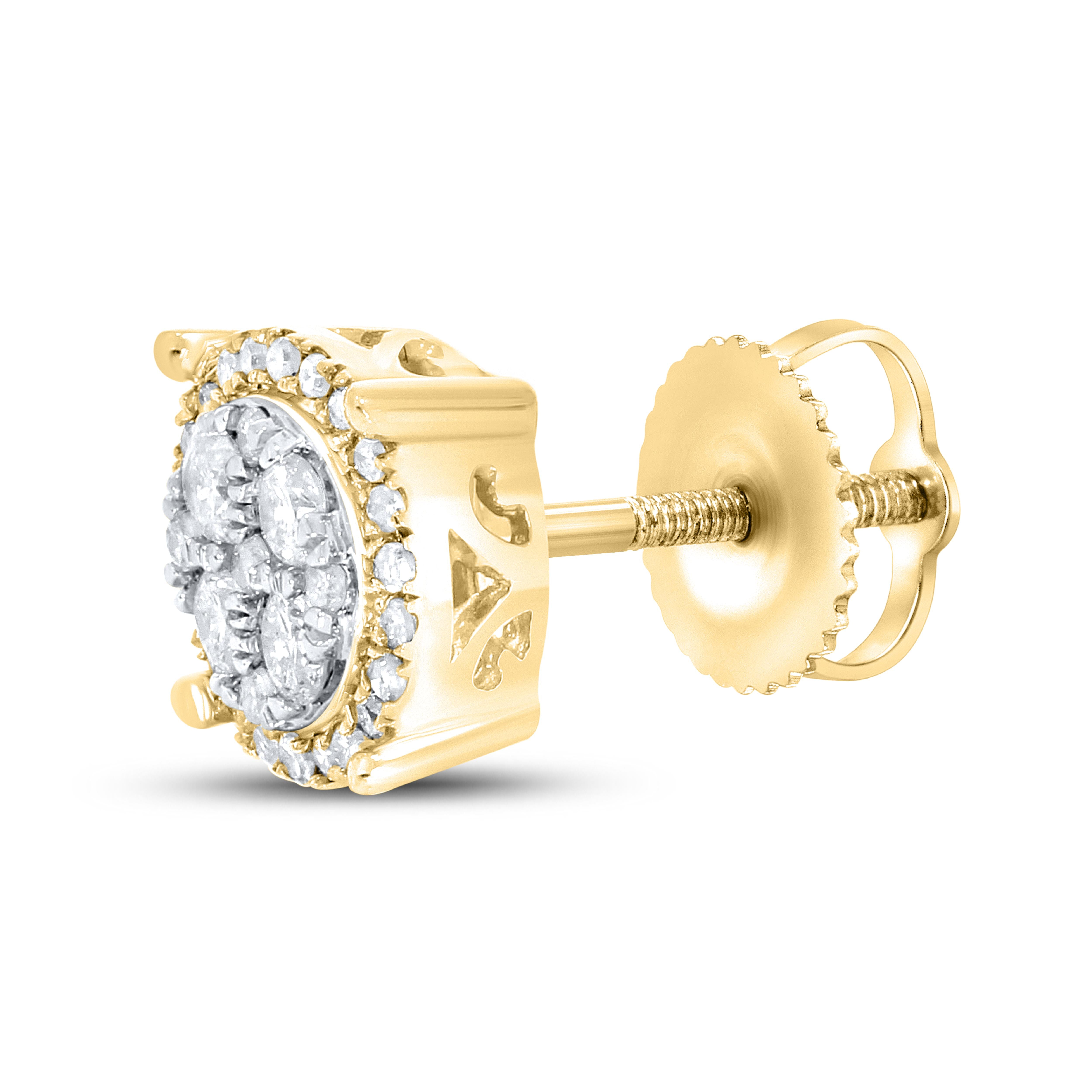 10K YELLOW GOLD 0.49CTW DIAMOND EARRINGS