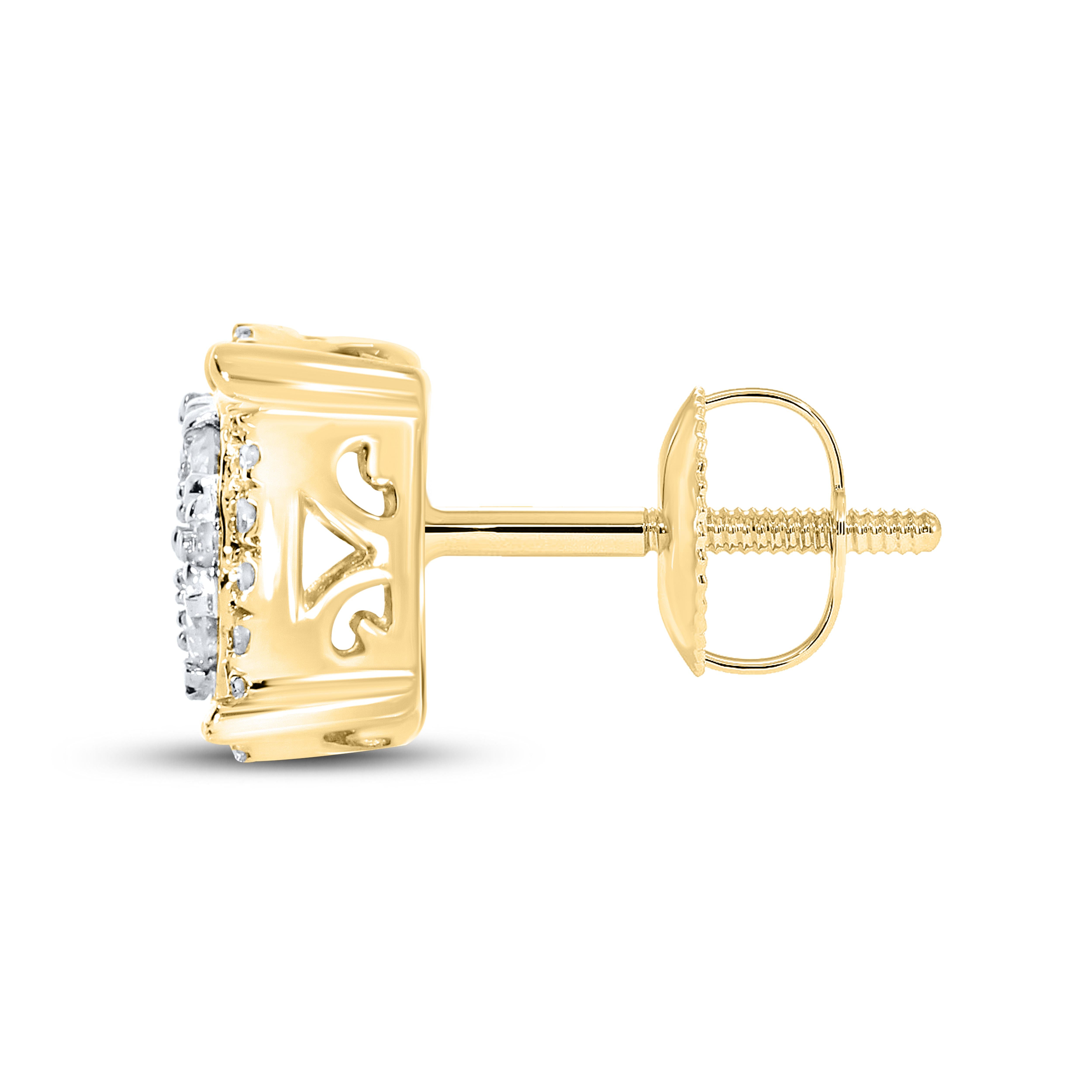 10K YELLOW GOLD 0.49CTW DIAMOND EARRINGS
