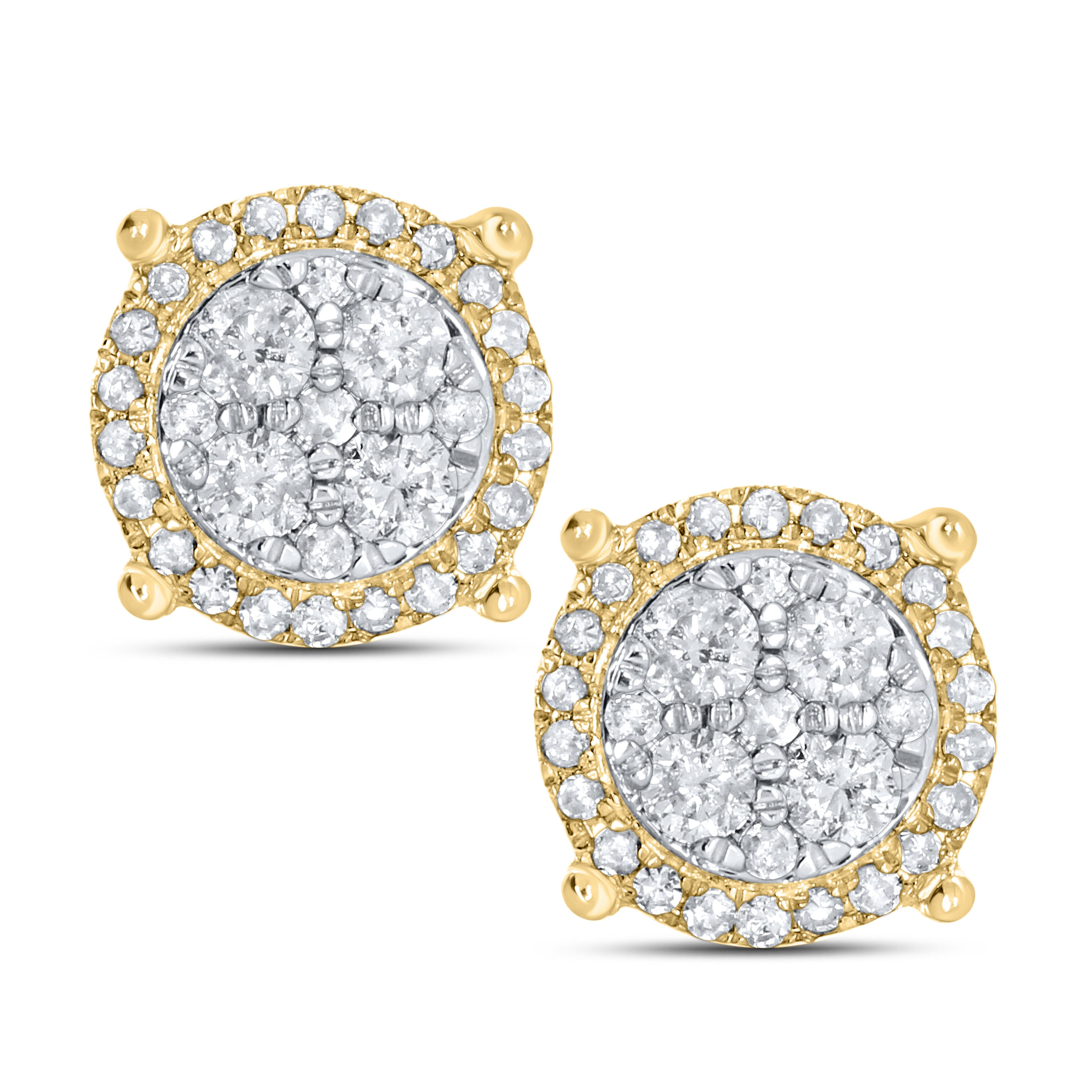 10K YELLOW GOLD 0.49CTW DIAMOND EARRINGS