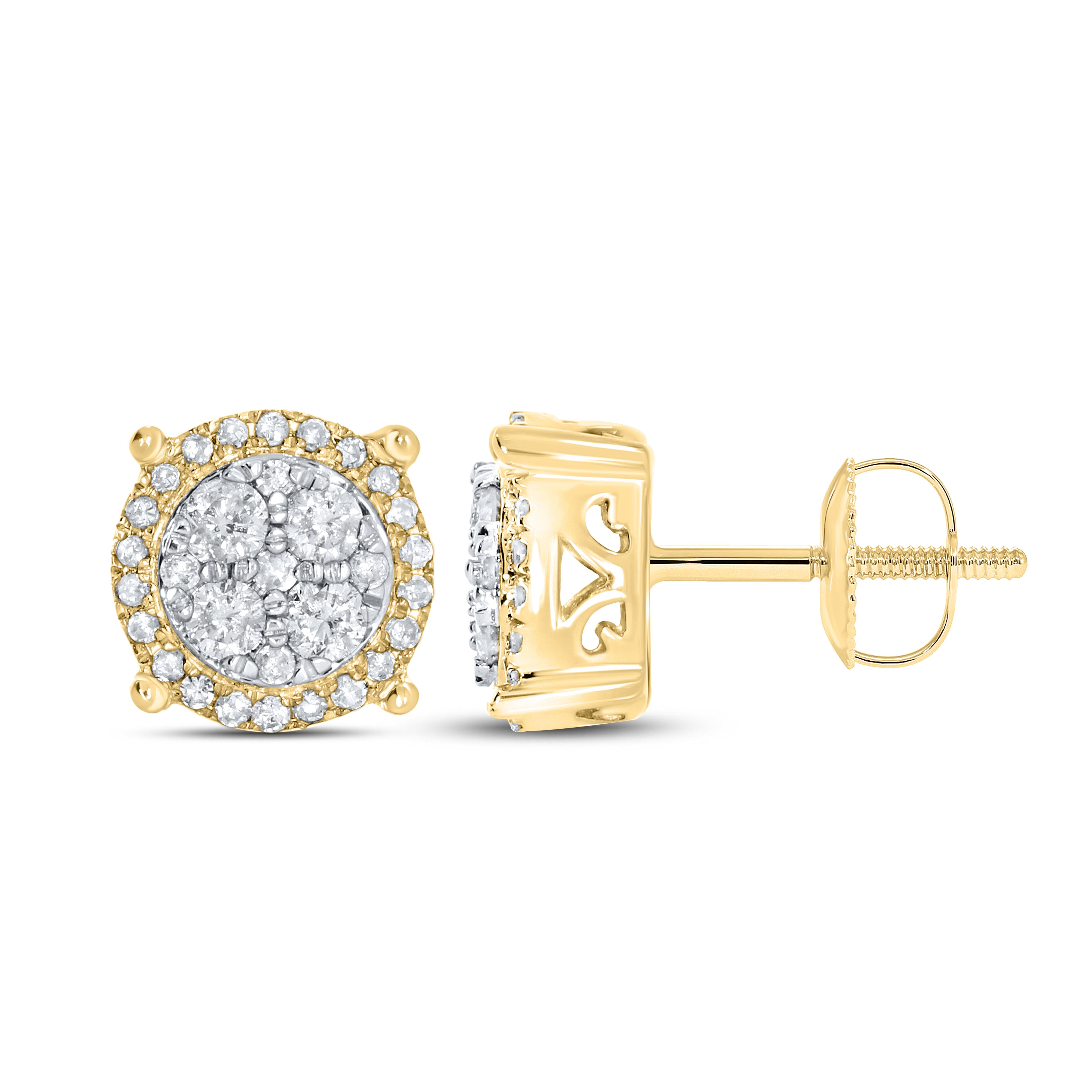 10K YELLOW GOLD 0.49CTW DIAMOND EARRINGS