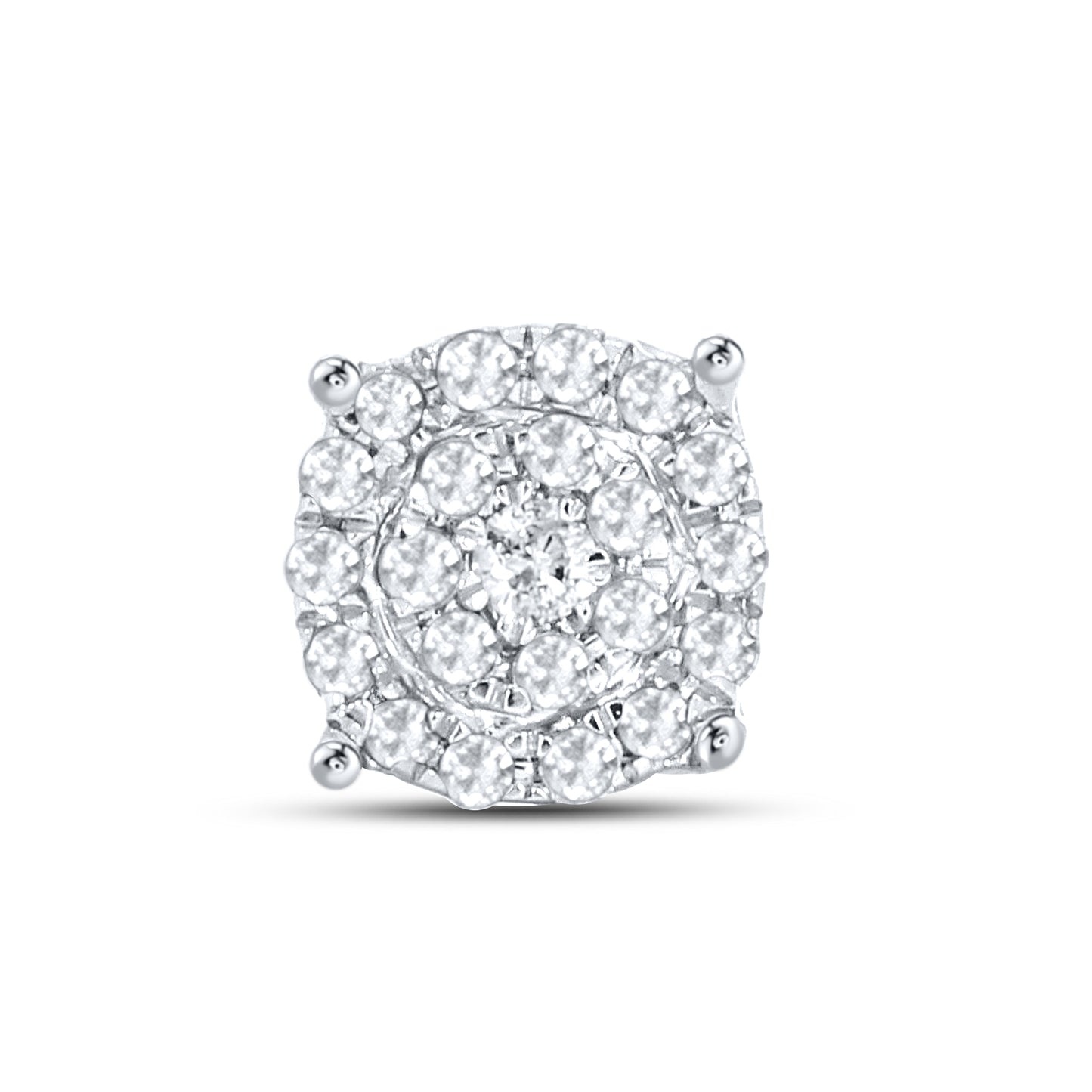 10KT White Gold 0.13 CTW Natural Diamond Earrings