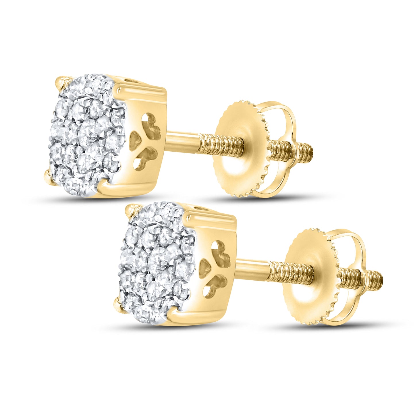 10k Yellow Gold 0.15 CTW Diamond earrings