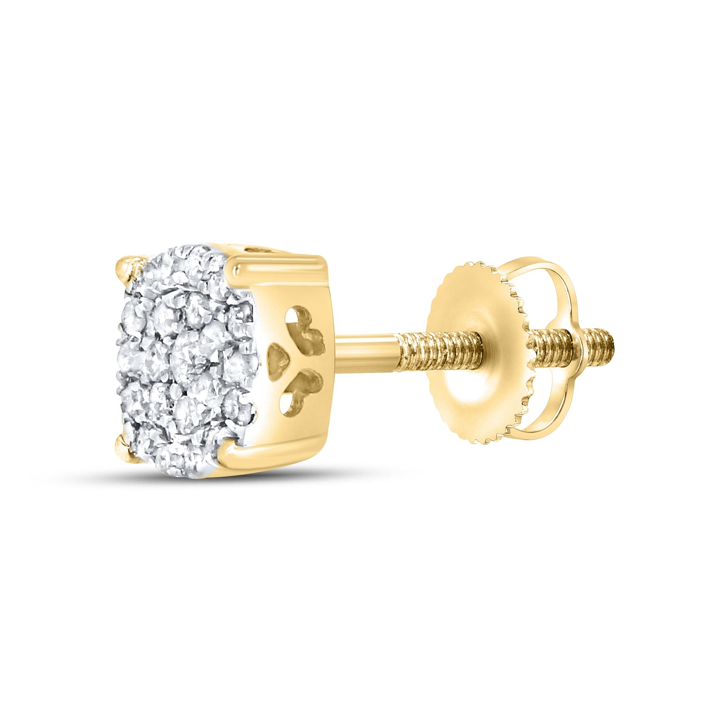 10k Yellow Gold 0.15 CTW Diamond earrings