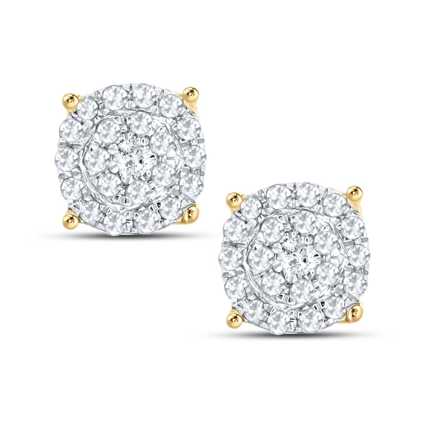 10k Yellow Gold 0.15 CTW Diamond earrings