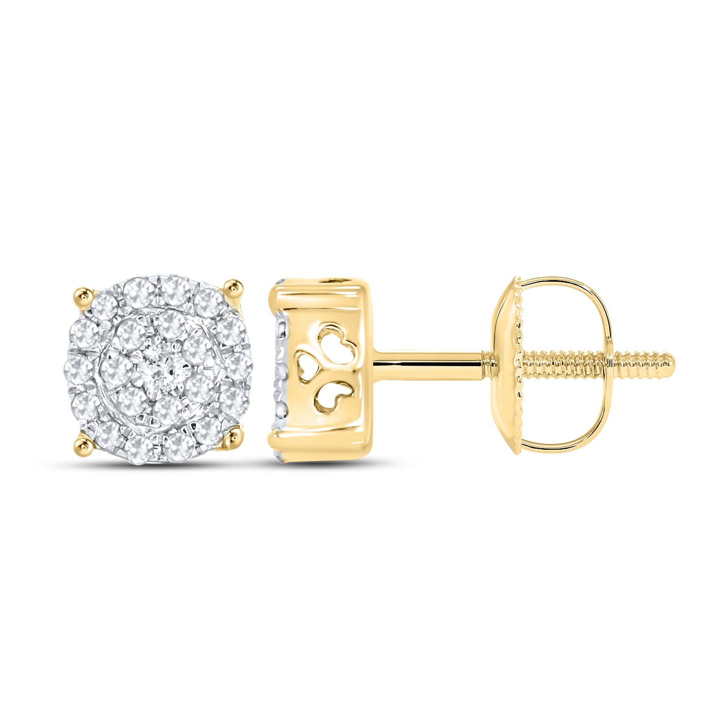 10k Yellow Gold 0.15 CTW Diamond earrings