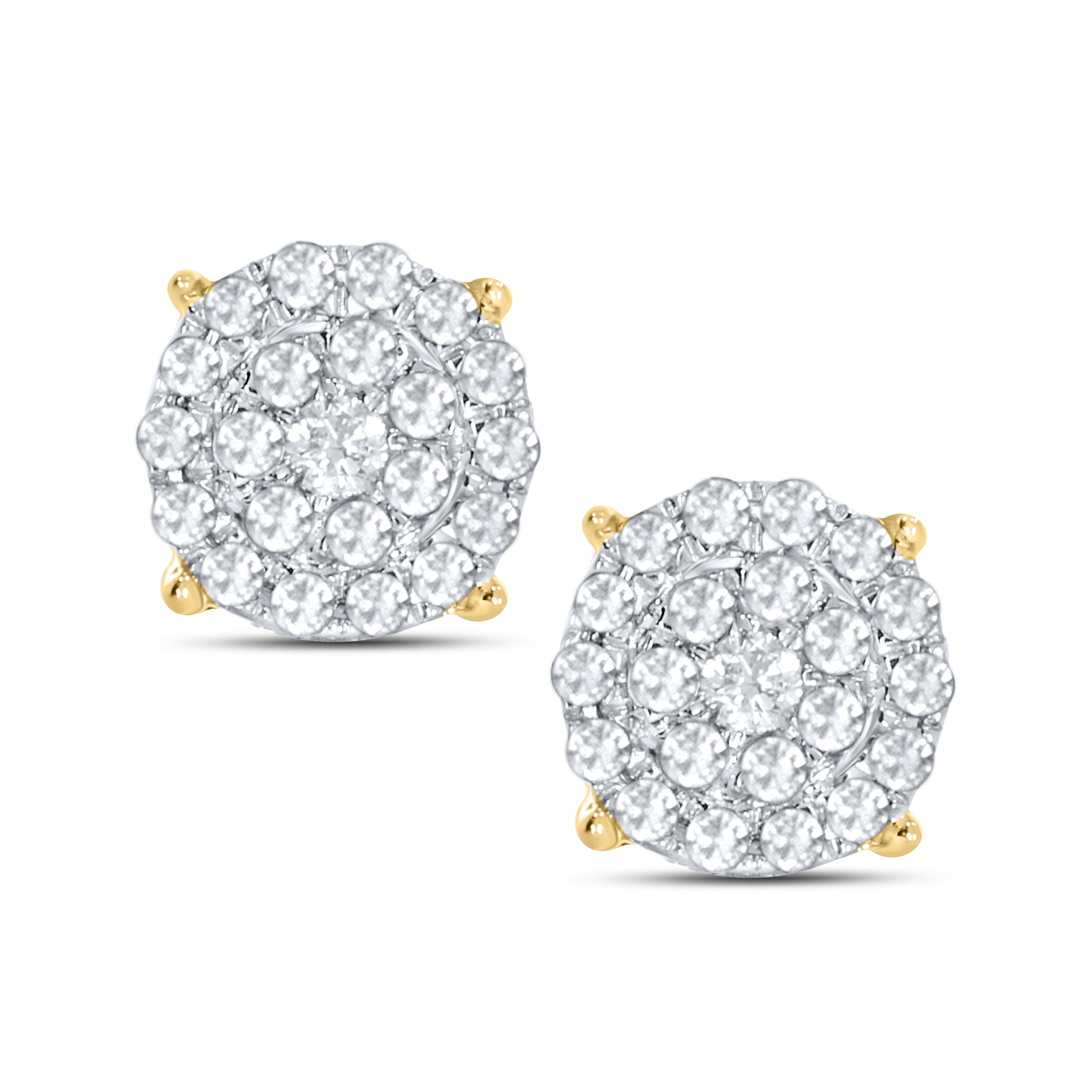 10KT Yellow Gold 0.25 CTW Natural Diamond Earrings