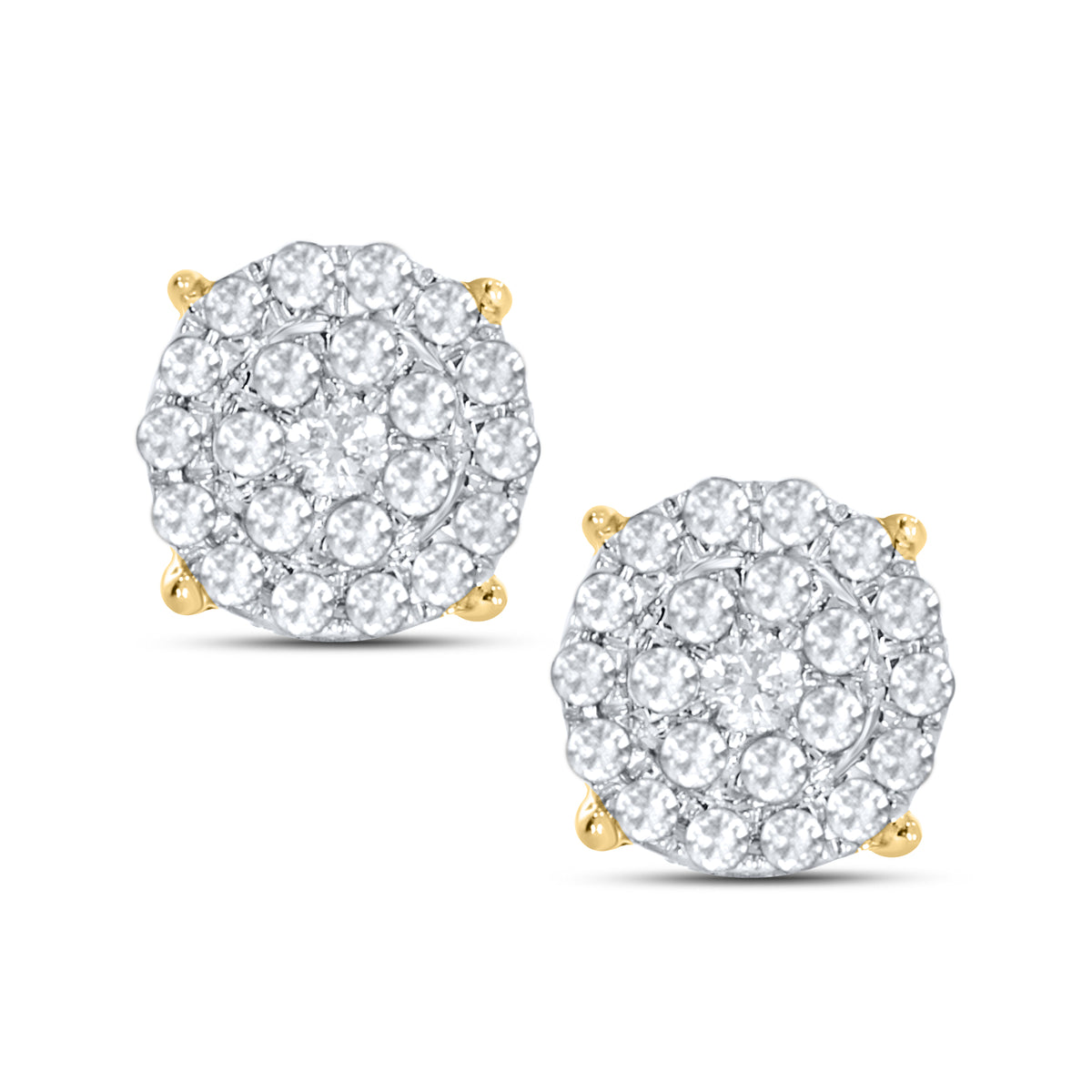10KT Yellow Gold 0.25 CTW Natural Diamond Earrings