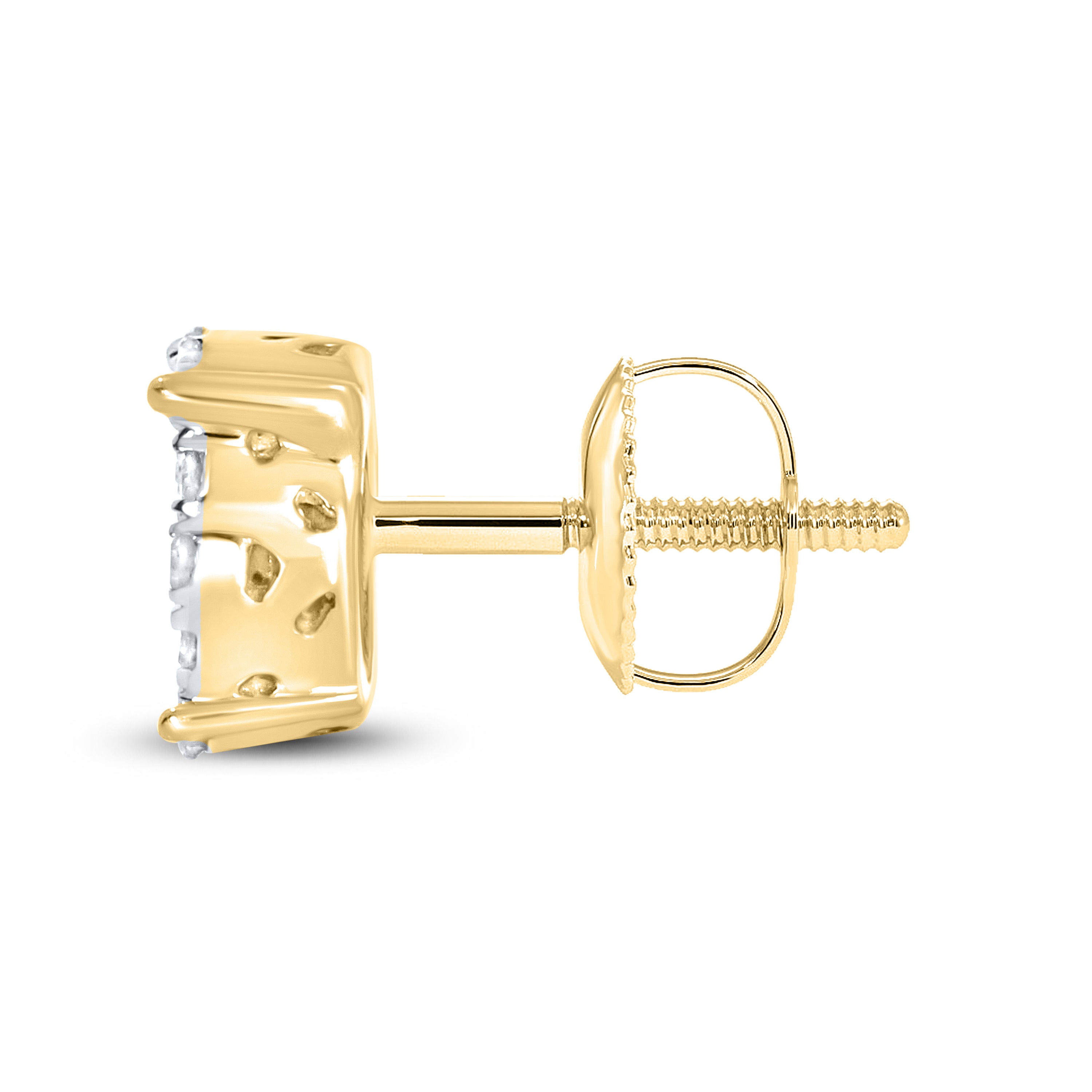 10KT Yellow Gold 0.25 CTW Natural Diamond Earrings