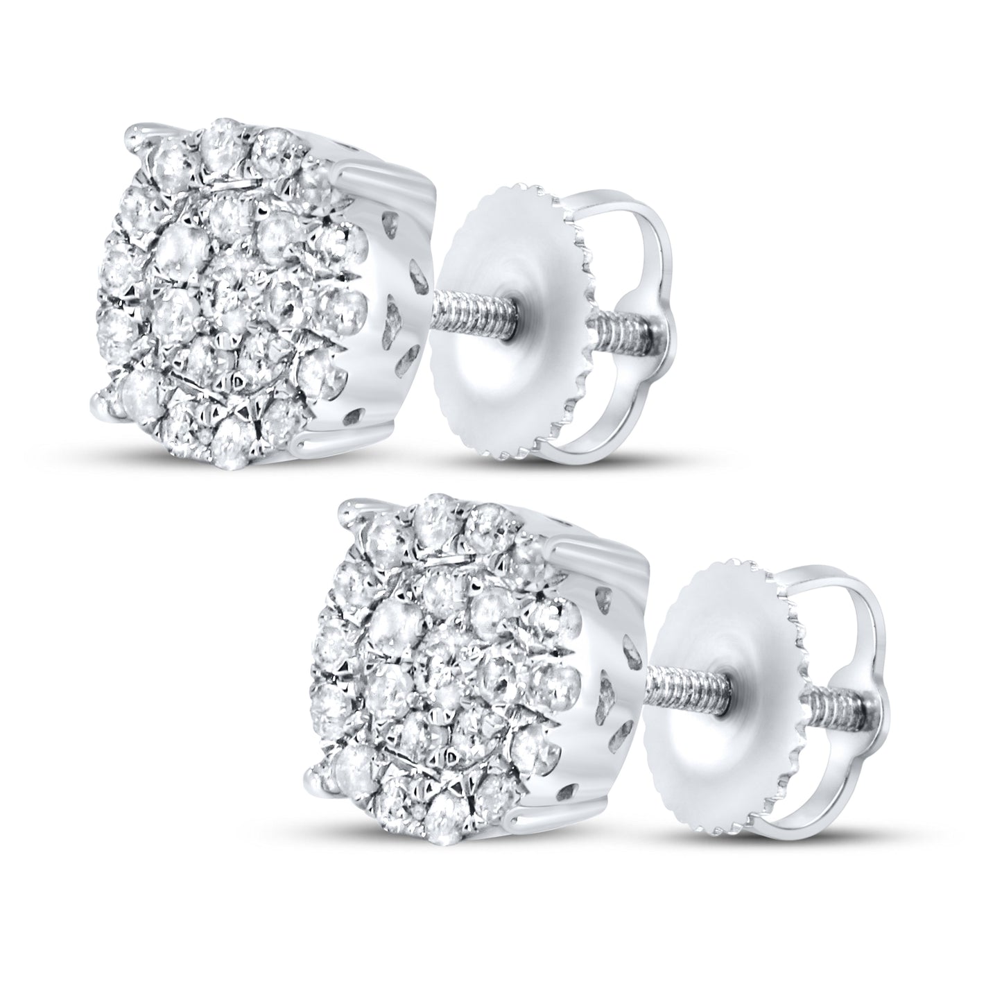 10K White Gold 0.24 CTW Diamond Earrings