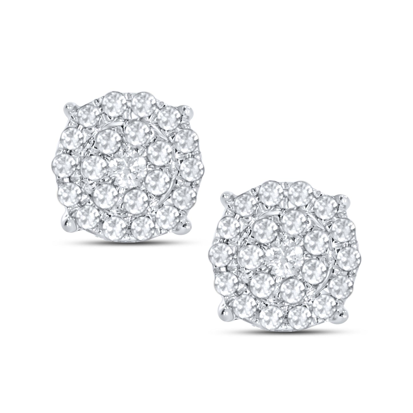 10K White Gold 0.24 CTW Diamond Earrings