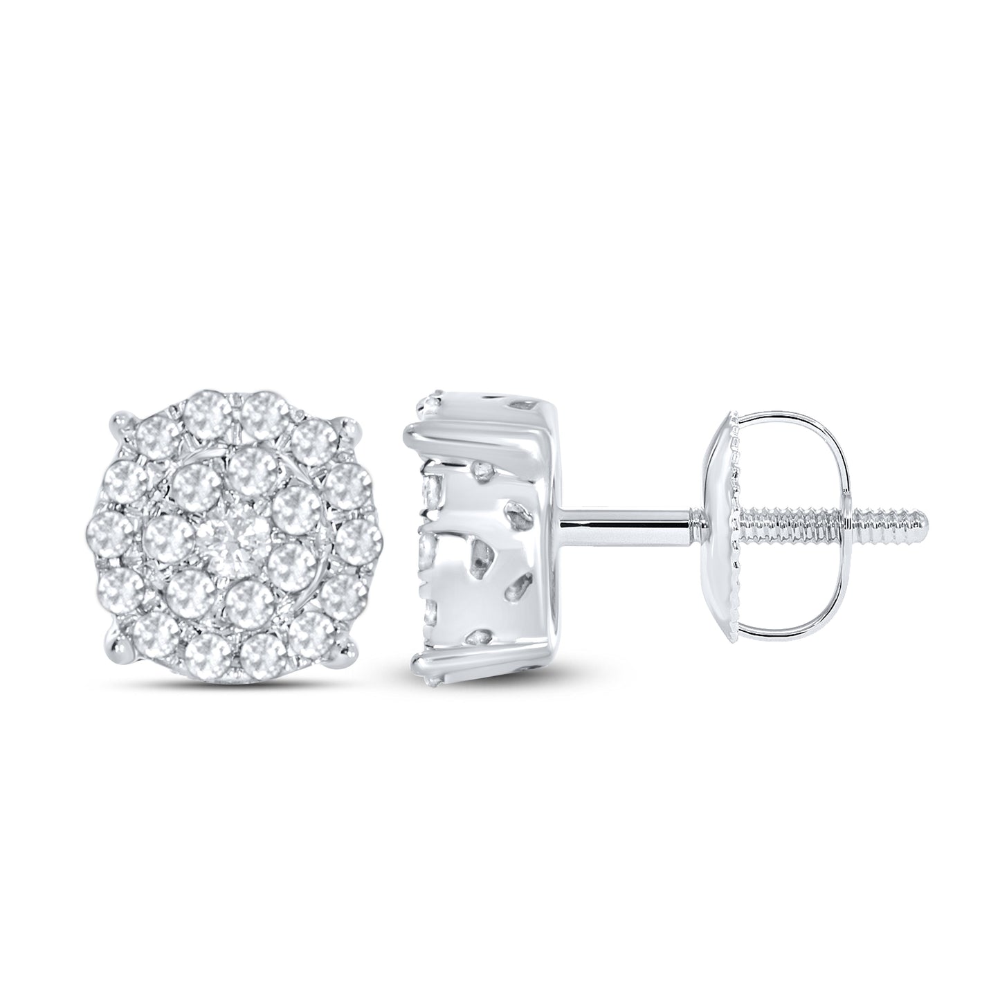 10K White Gold 0.24 CTW Diamond Earrings