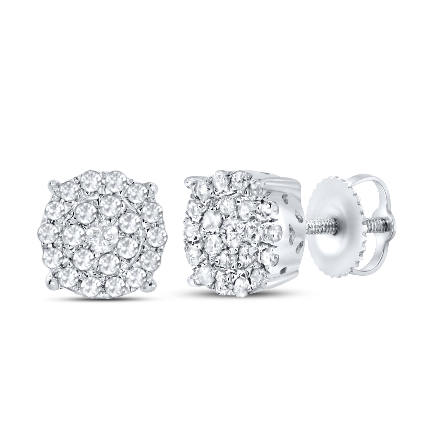 10K White Gold 0.24 CTW Diamond Earrings