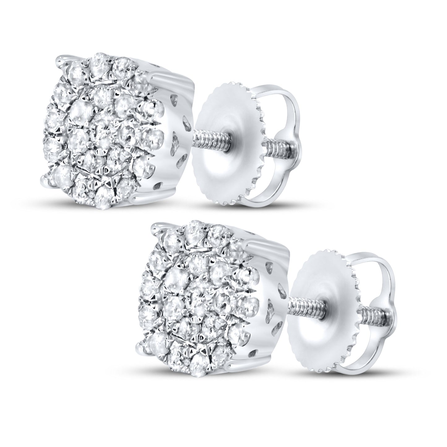 10K White Gold 0.25 CTW DIAMOND EARRINGS