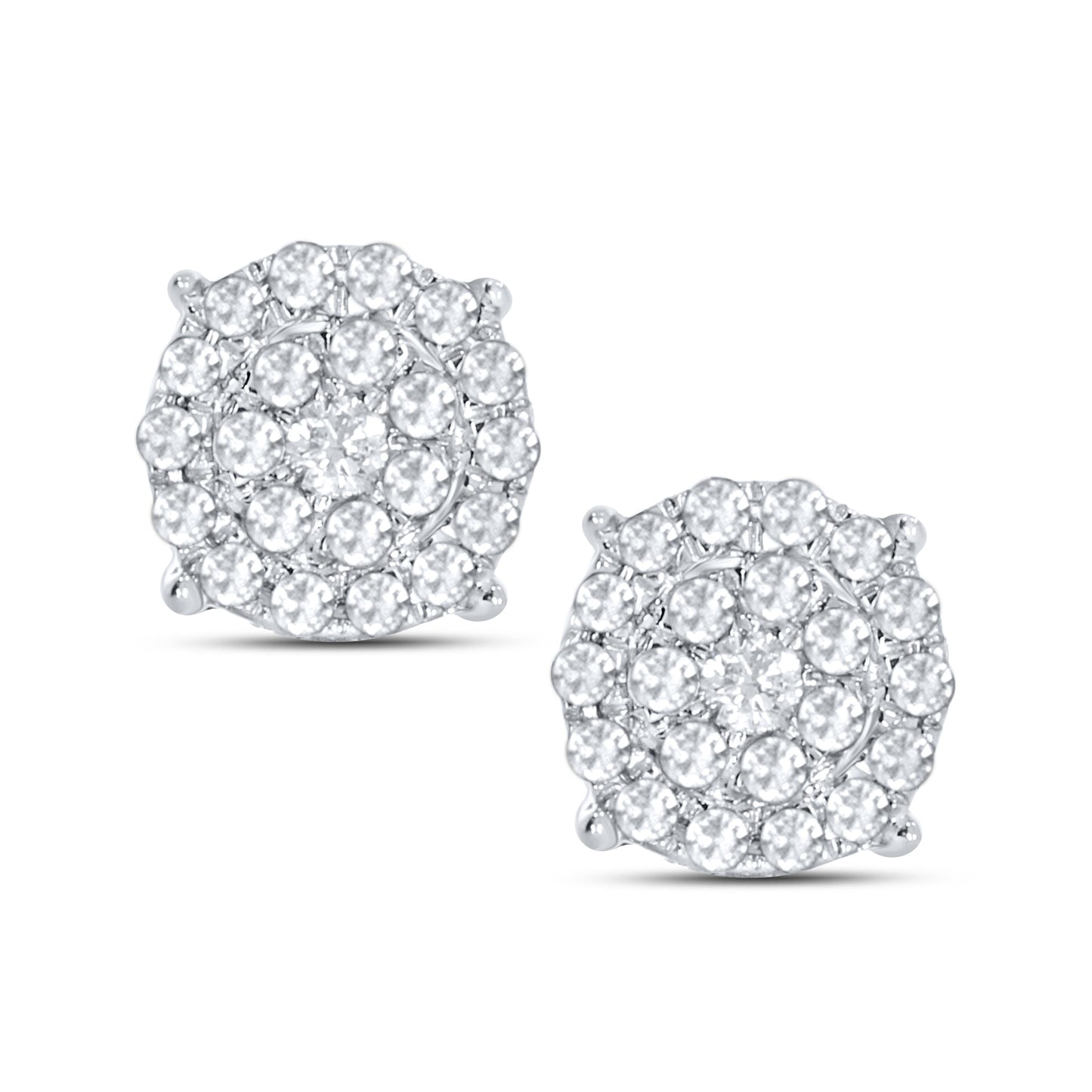 10K White Gold 0.25 CTW DIAMOND EARRINGS