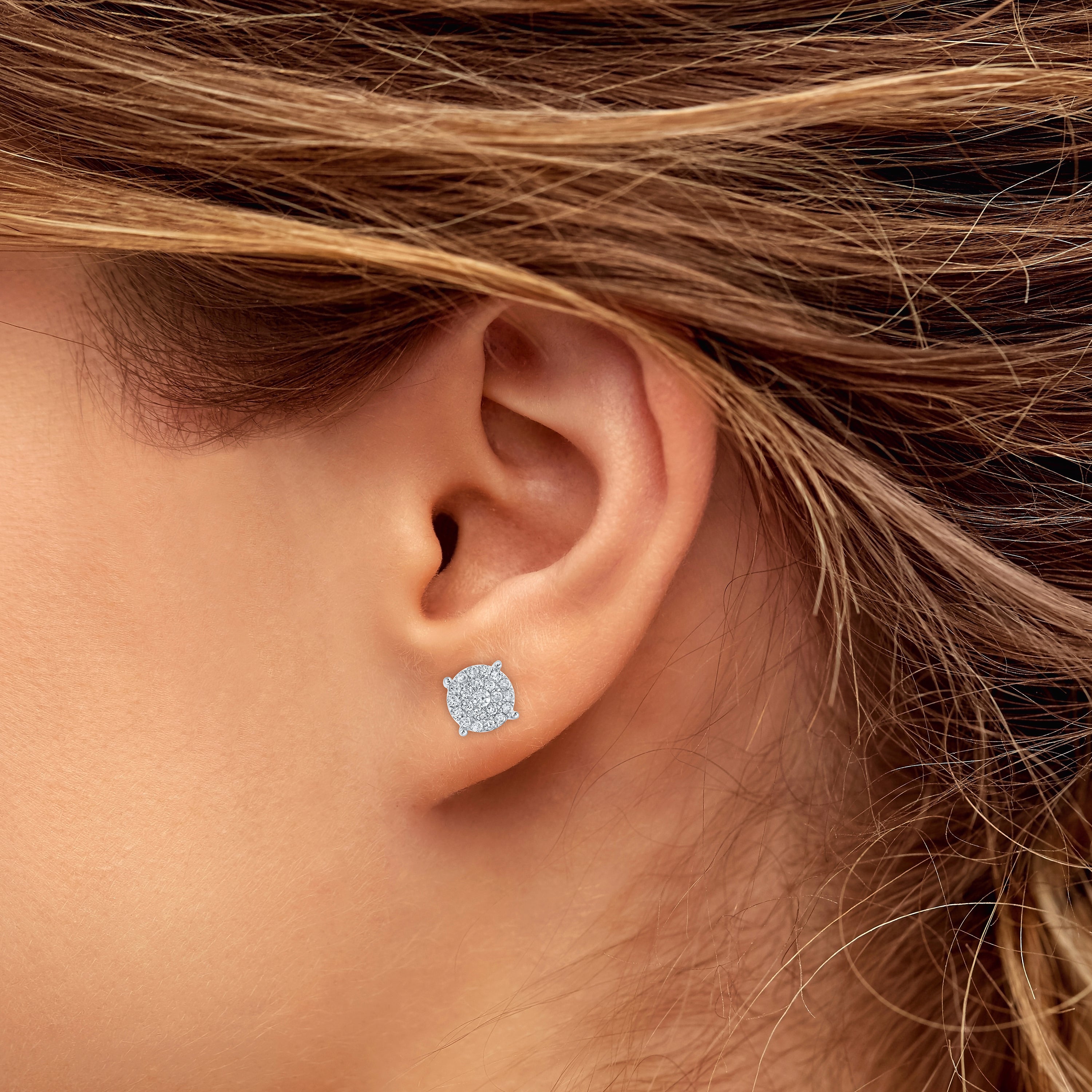 10Kt White Gold 0.43 ctw Diamond Earrings