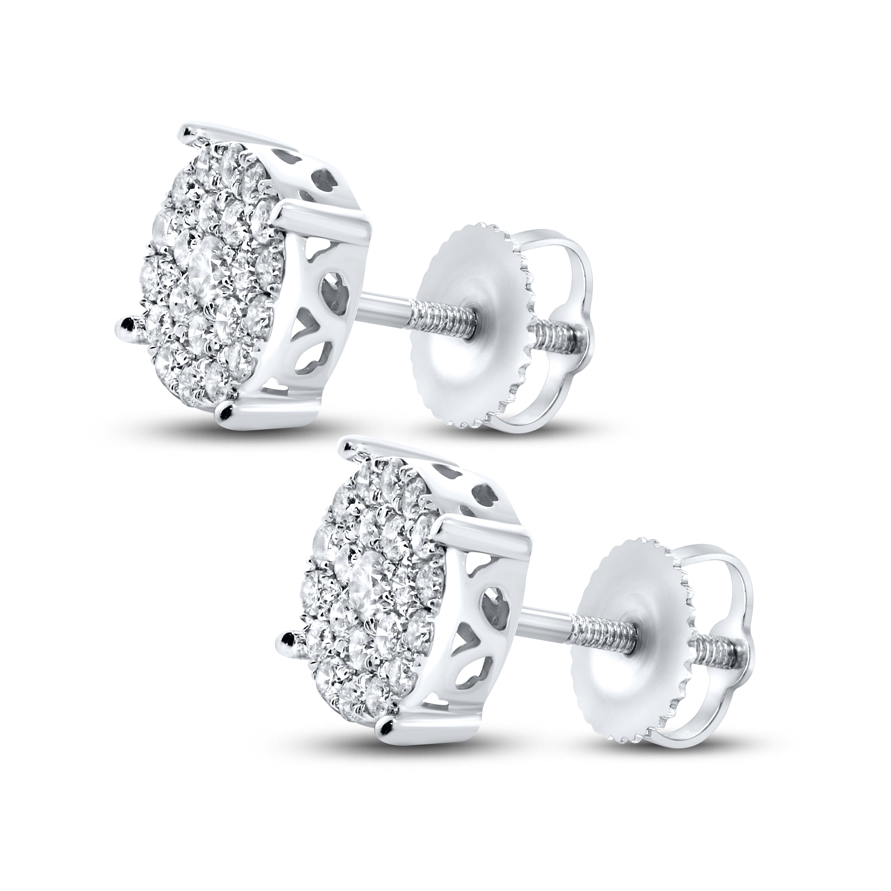 10Kt White Gold 0.43 ctw Diamond Earrings