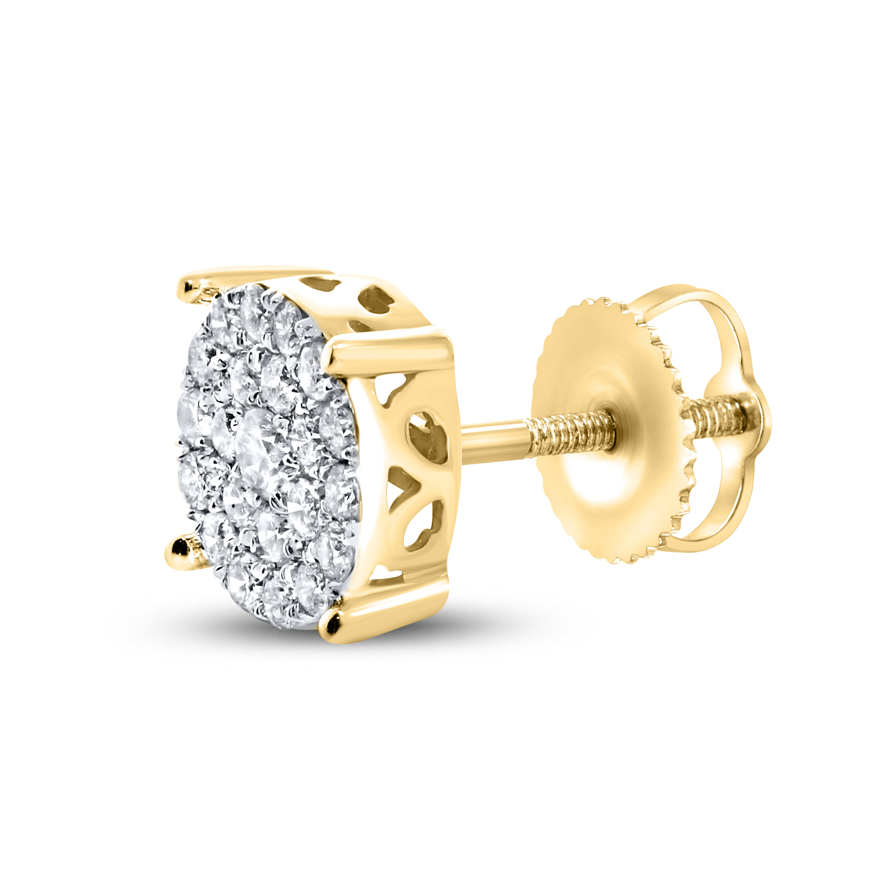 10K Yellow Gold 0.42 ctw Diamond Earrings