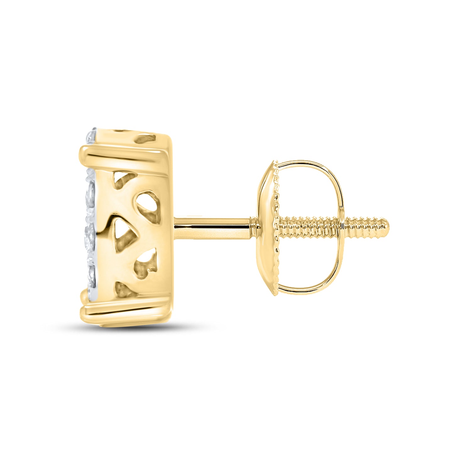 10KT Yellow Gold 0.42 CTW Diamond Earrings