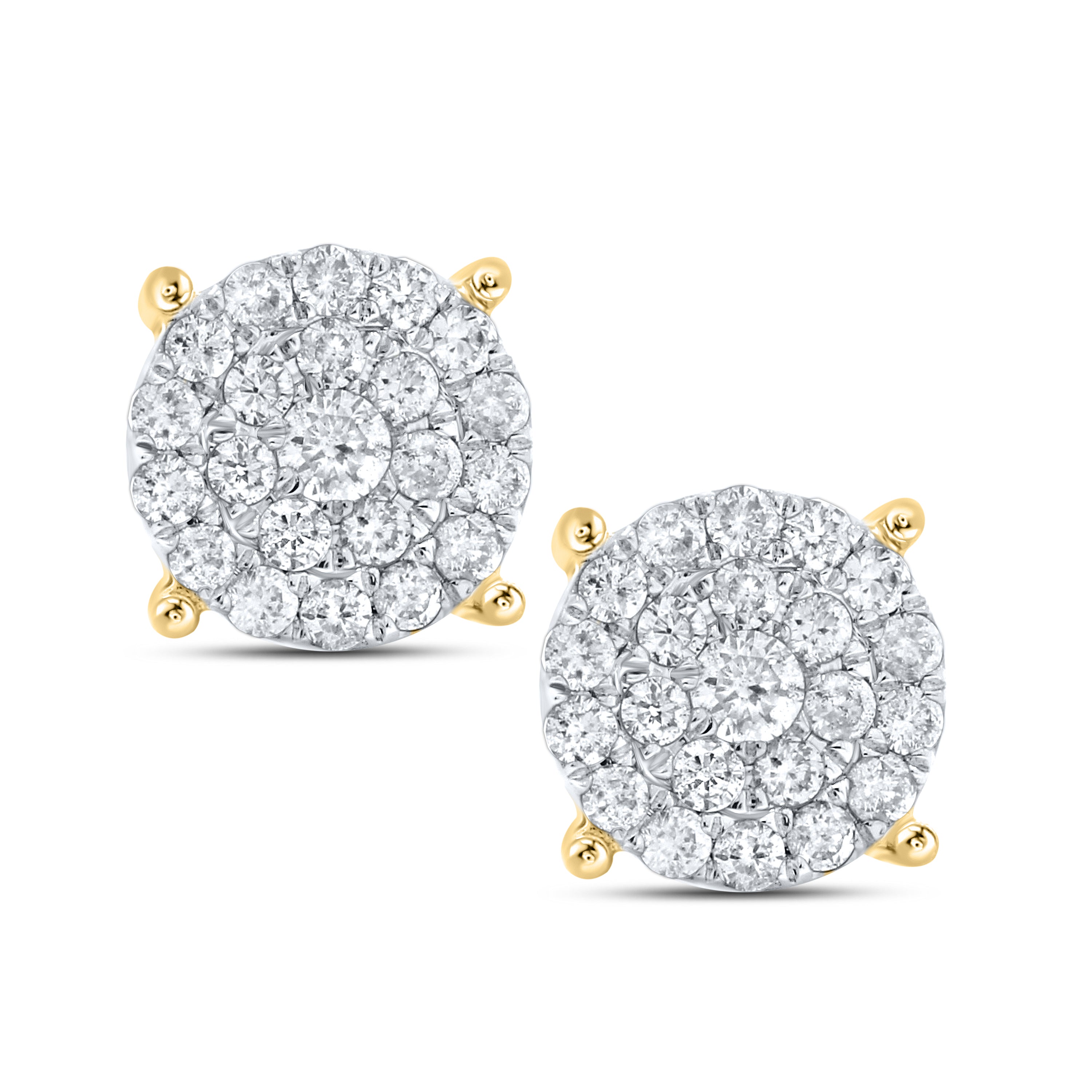 10K Yellow Gold 0.42 ctw Diamond Earrings