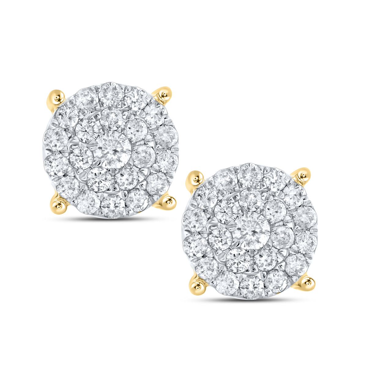 10K Yellow Gold 0.42 ctw Diamond Earrings