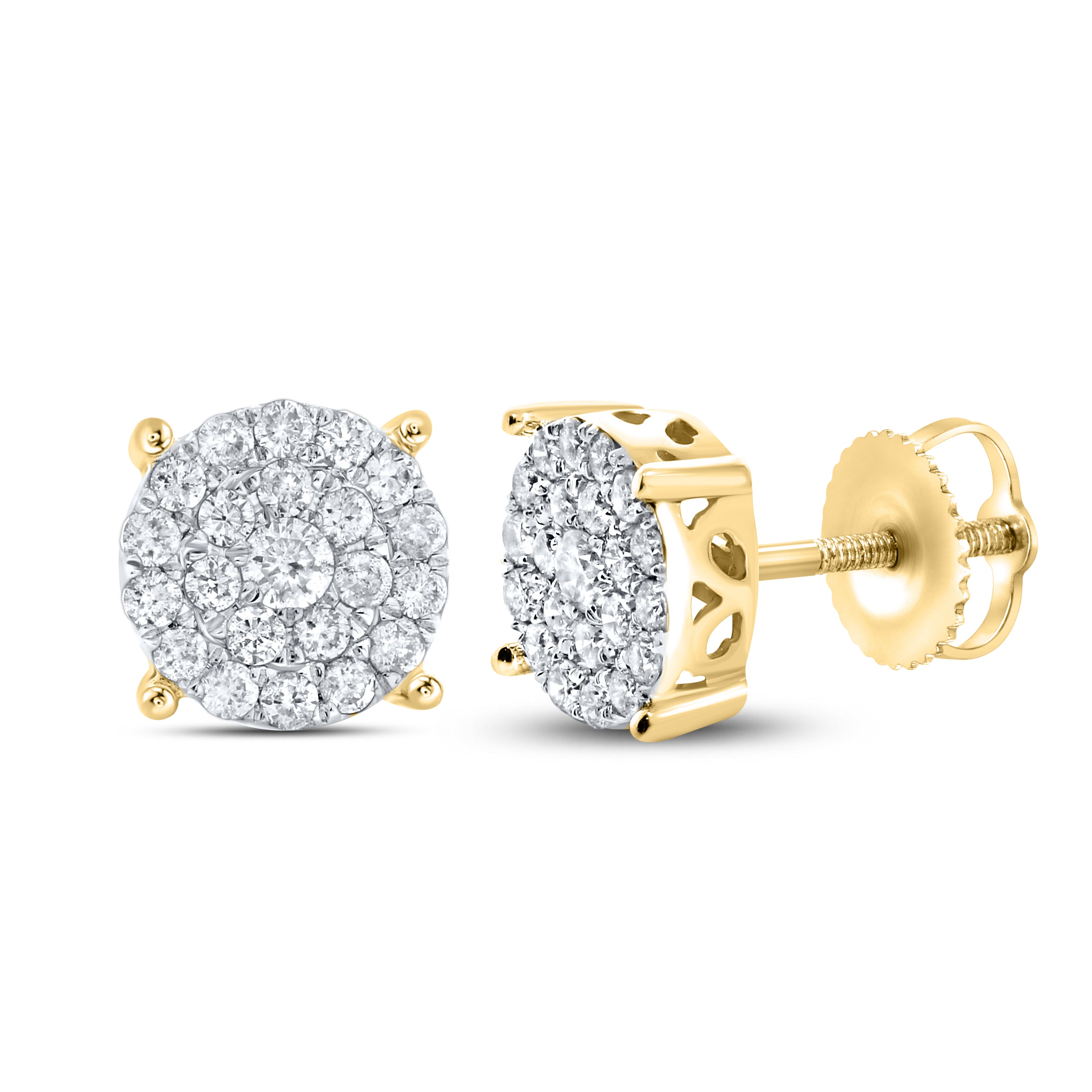 10KT Yellow Gold 0.42 CTW Diamond Earrings