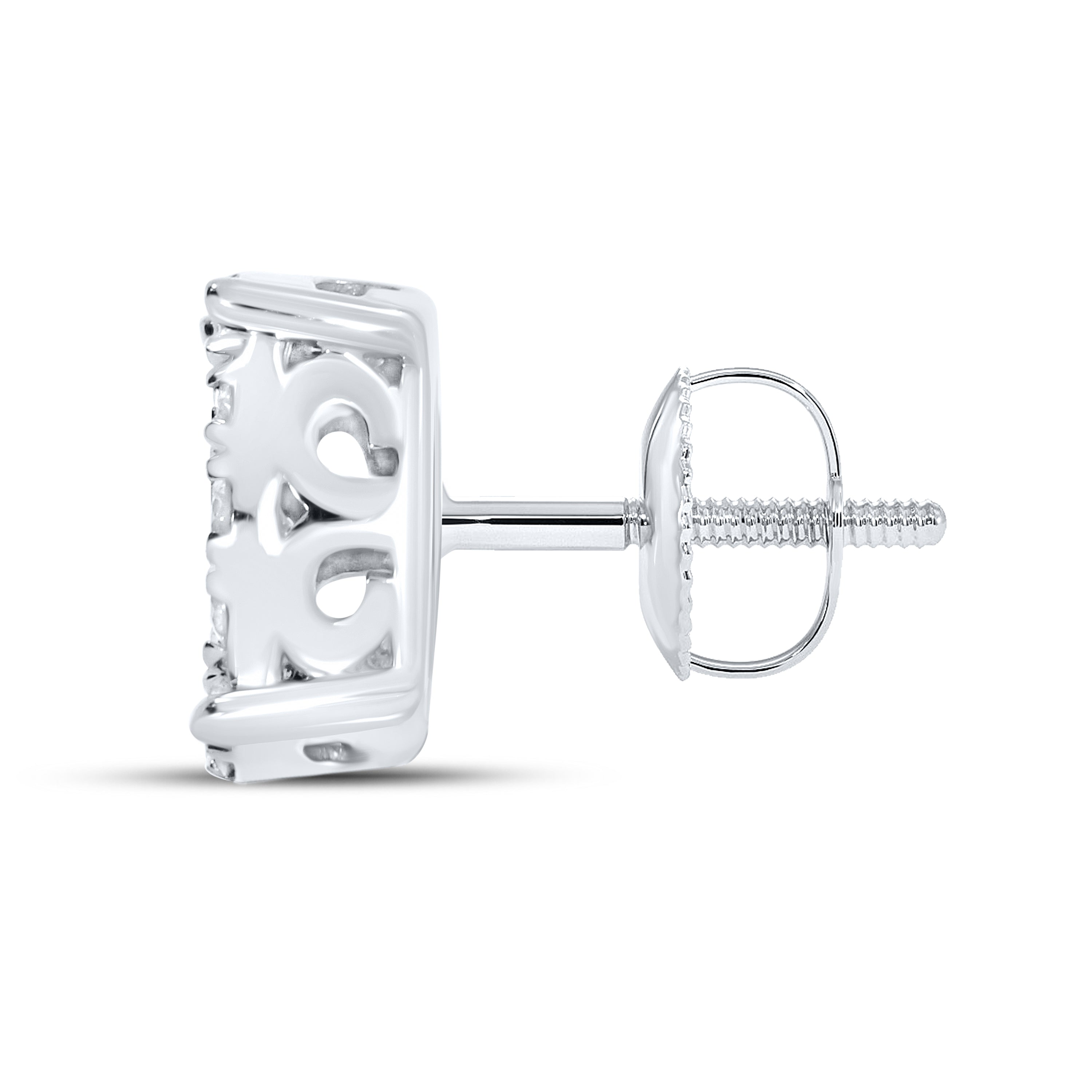 10KT White GOLD 0.70 CTW Diamond Earrings