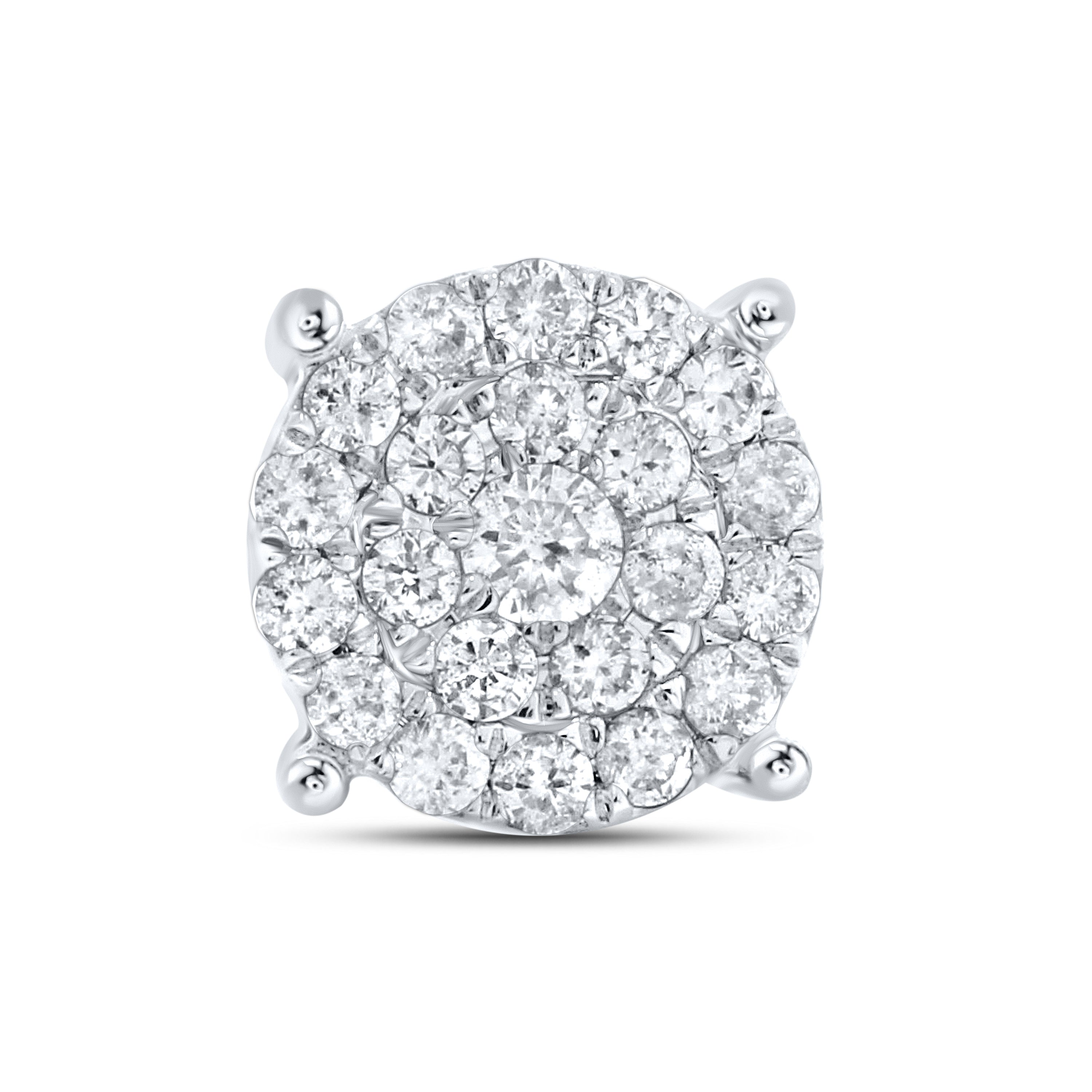 10KT White GOLD 0.70 CTW Diamond Earrings