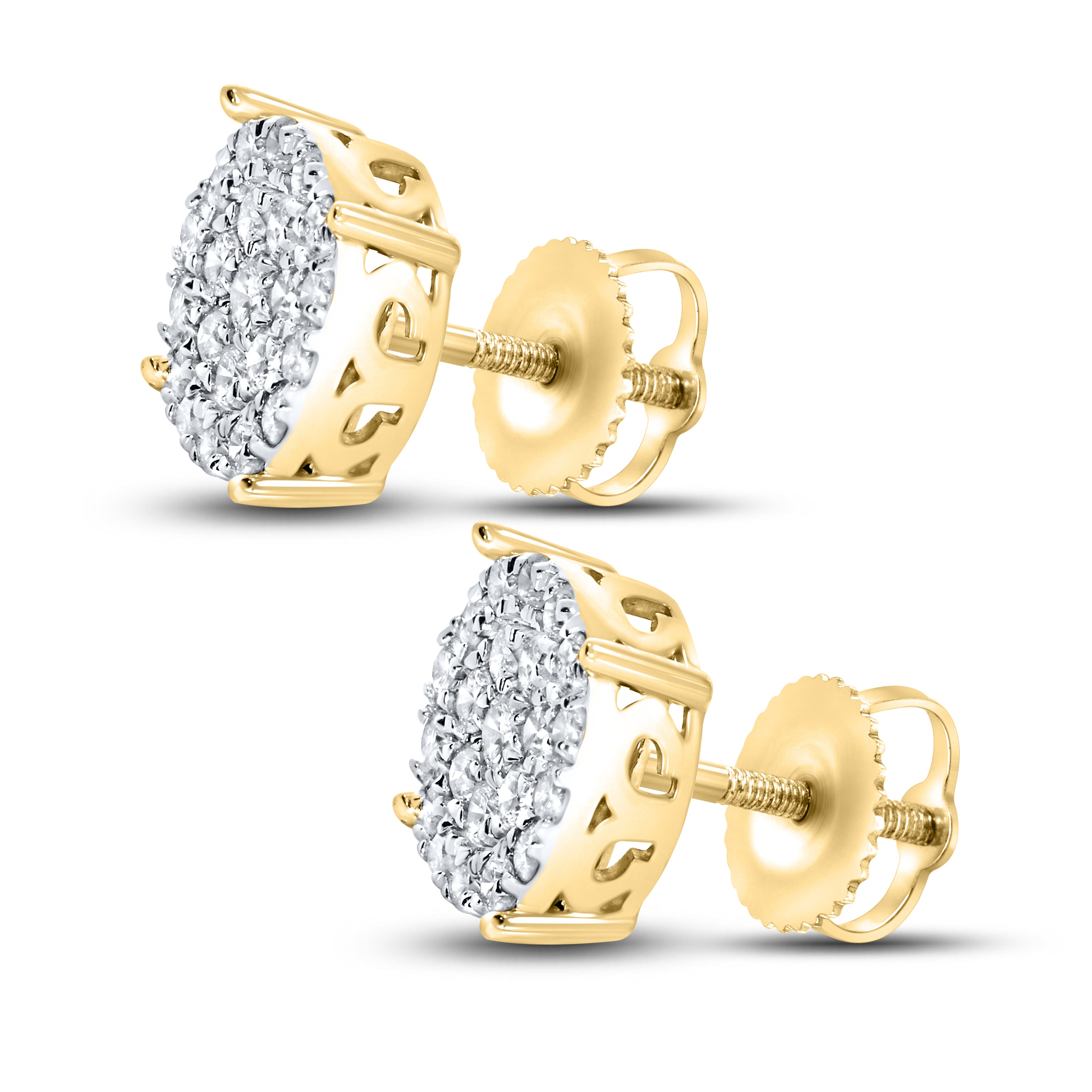 10KT YELLOW GOLD 0.72 CTW DIAMOND EARRINGS