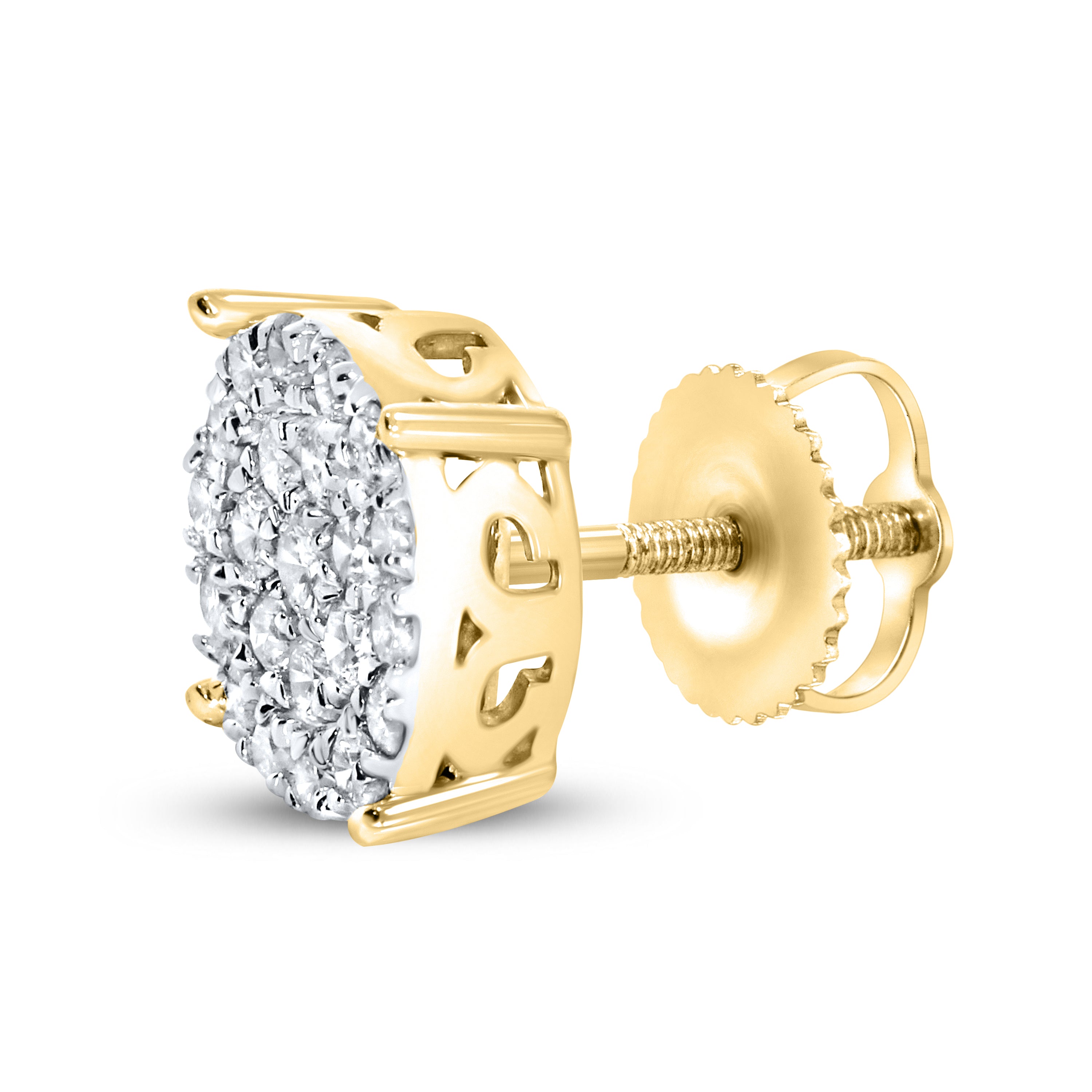 10KT YELLOW GOLD 0.72 CTW DIAMOND EARRINGS