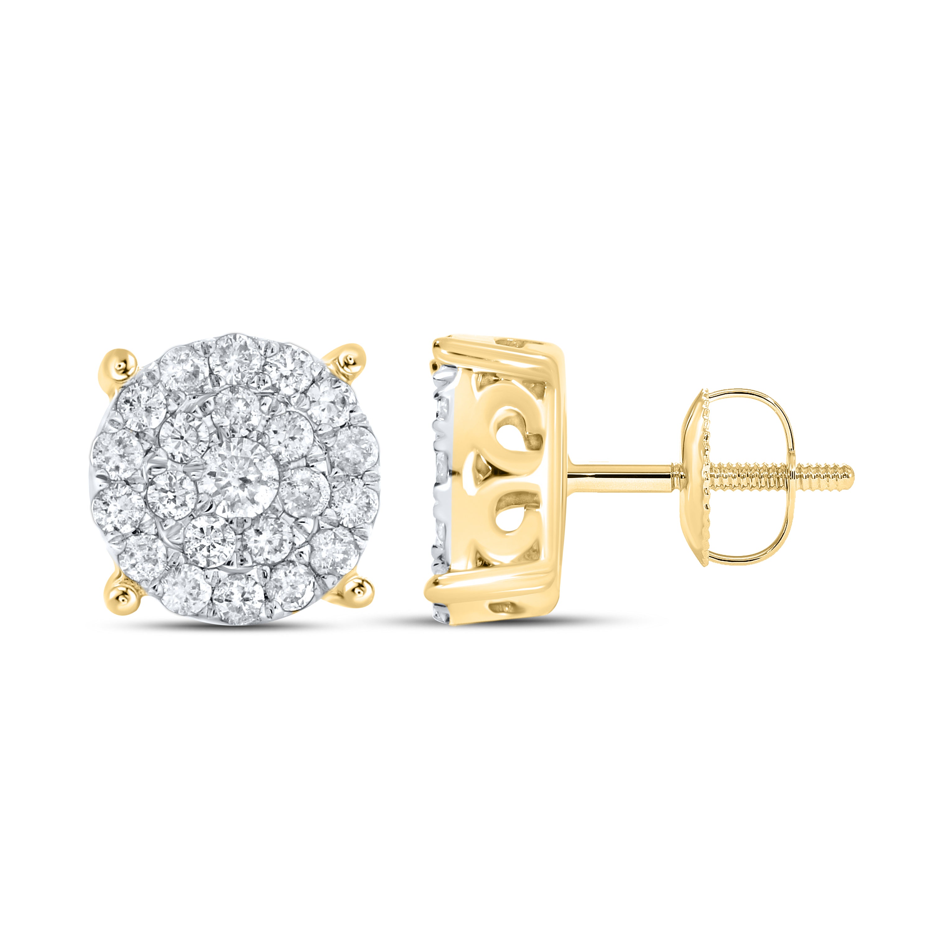 10KT YELLOW GOLD 0.72 CTW DIAMOND EARRINGS