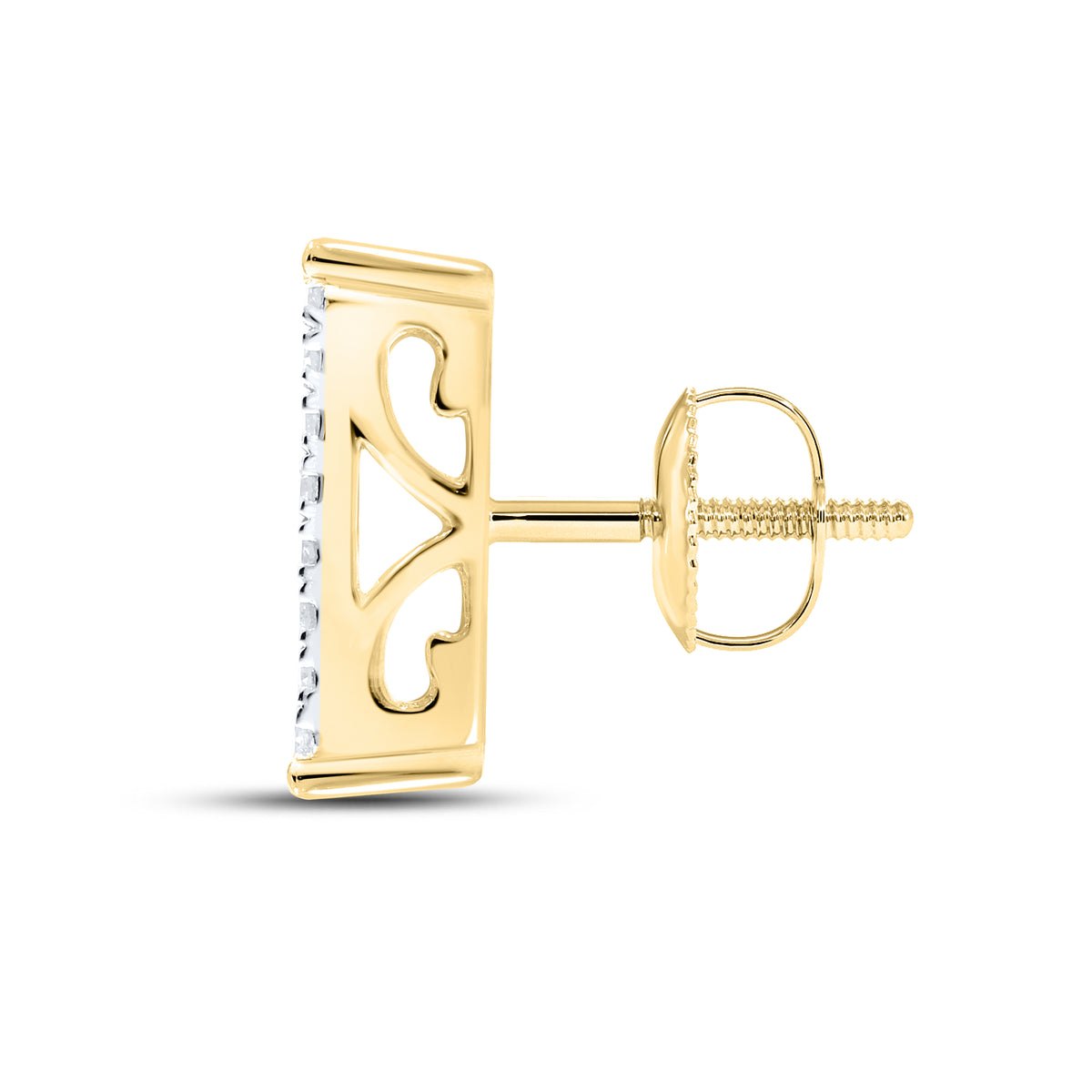 10KT YELLOW GOLD 1.01 CTW Natural DIAMOND EARRINGS