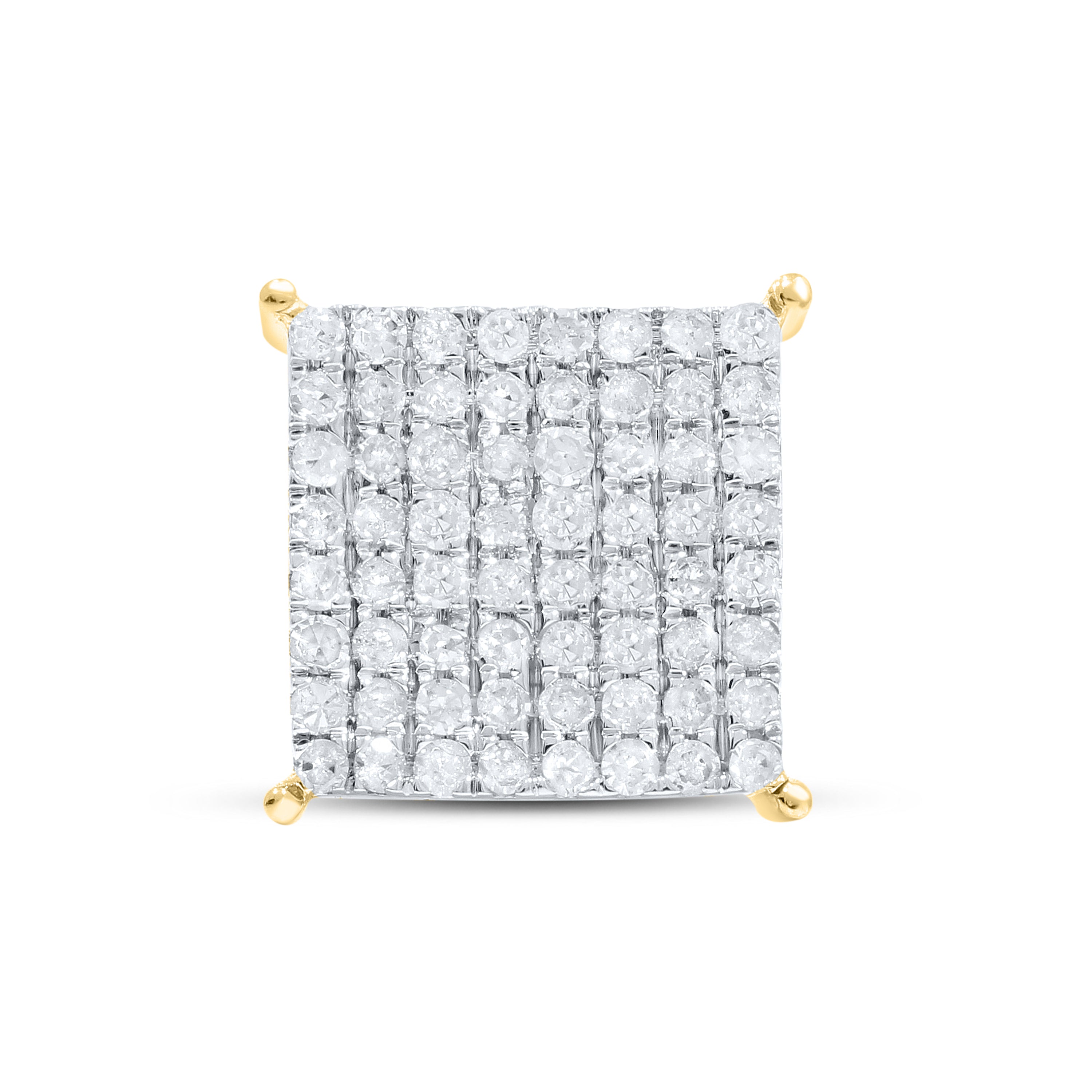 10KT YELLOW GOLD 1.01 CTW Natural DIAMOND EARRINGS