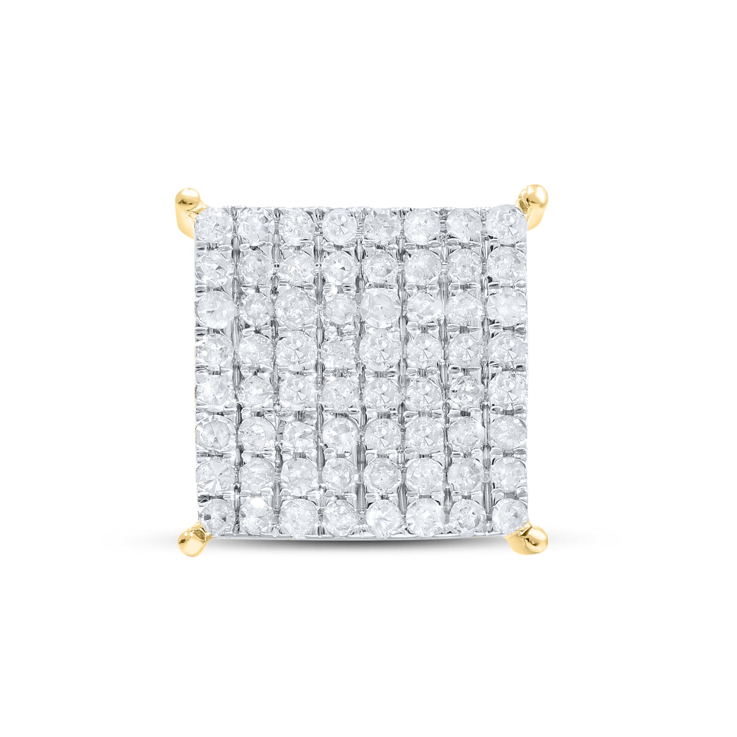 10KT YELLOW GOLD 1.01 CTW Natural DIAMOND EARRINGS