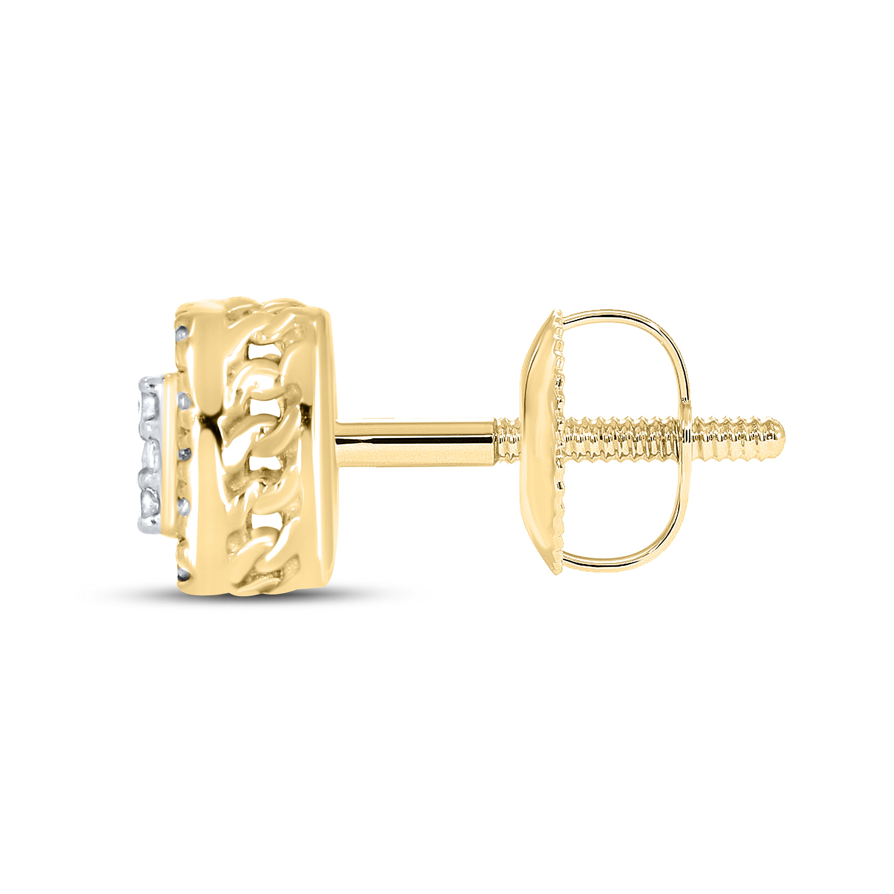 10k Yellow Gold 0.15 ctw Diamond Earrings
