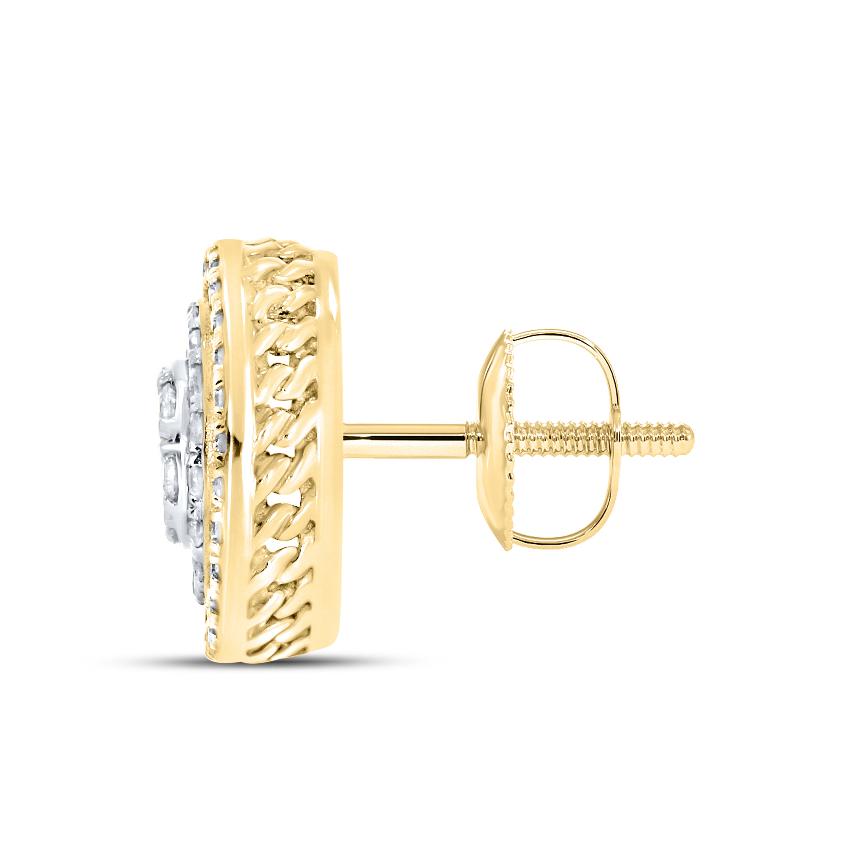 10k Yellow Gold 0.6 ctw Diamond Earrings