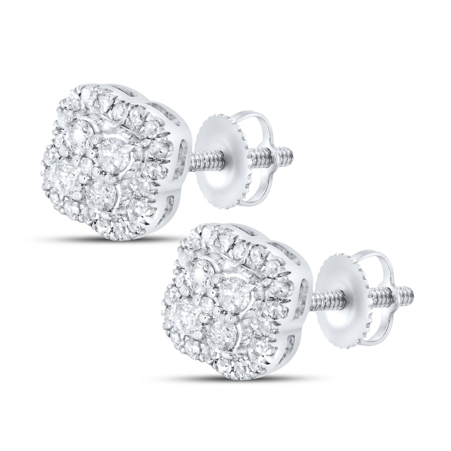 10k White Gold 0.38 CTW Diamond Earrings