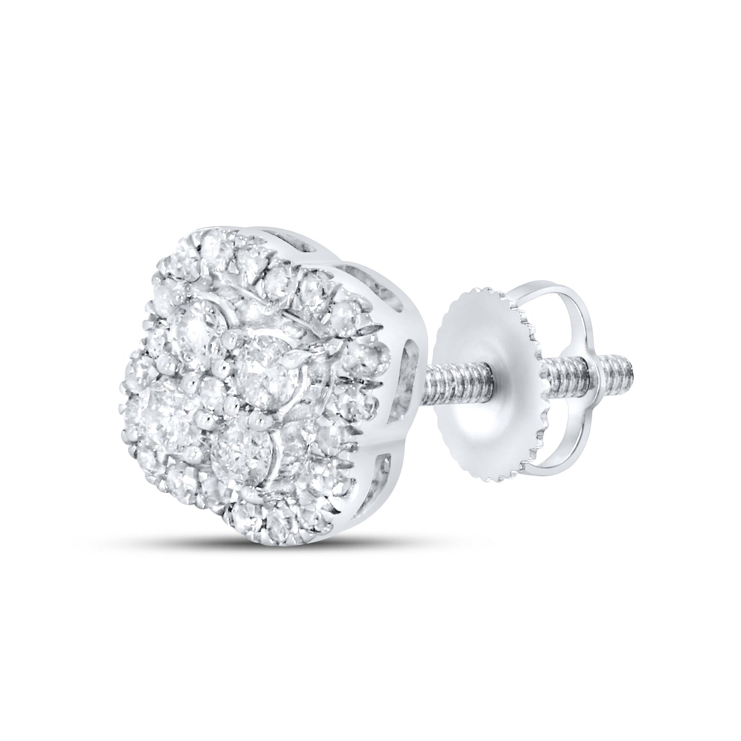 10k White Gold 0.38 CTW Diamond Earrings