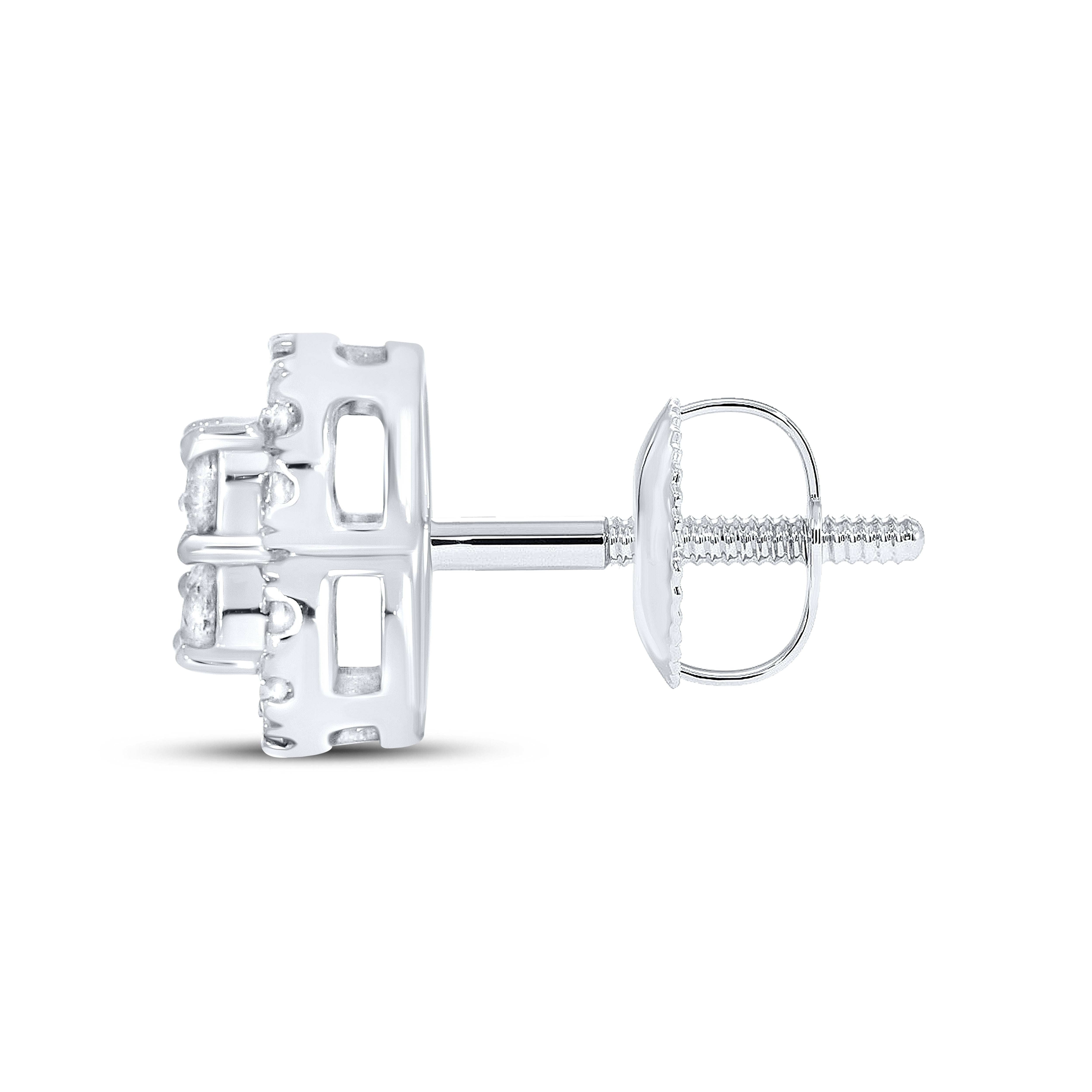 10k White Gold 0.38 CTW Diamond Earrings