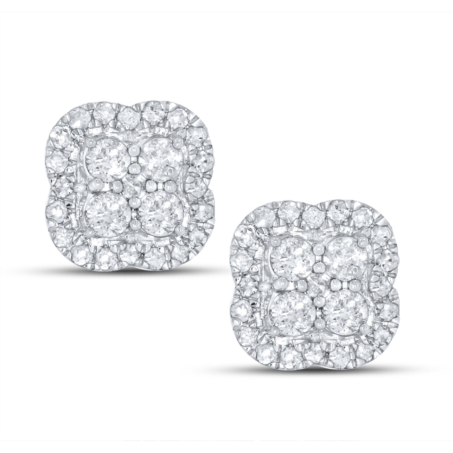 10k White Gold 0.38 CTW Diamond Earrings