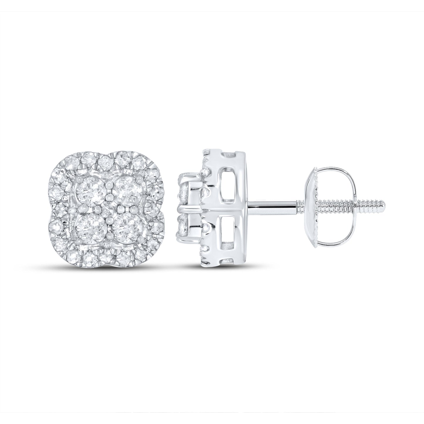 10k White Gold 0.38 CTW Diamond Earrings