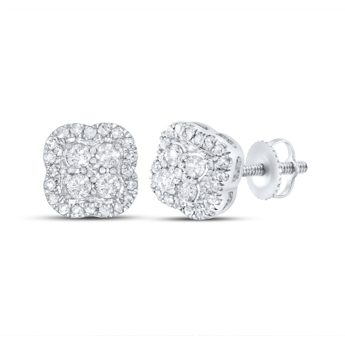 10k White Gold 0.38 CTW Diamond Earrings