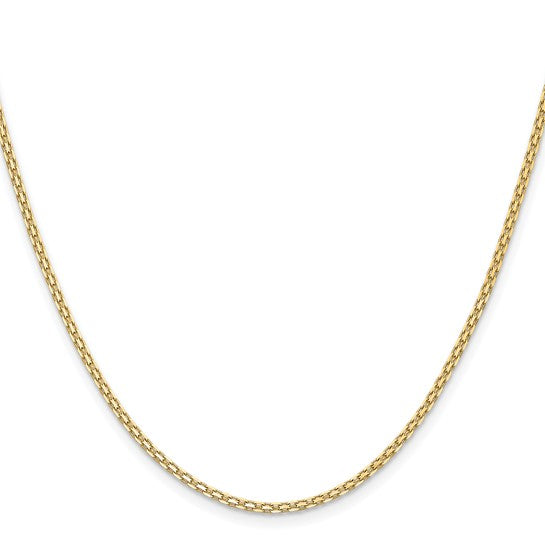 14KT Yellow Gold 20 inch 1.8mm Lightweight Flat Bismark with Lobster Clasp Chain