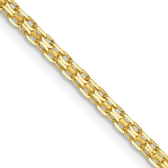 14KT Yellow Gold 20 inch 1.8mm Lightweight Flat Bismark with Lobster Clasp Chain