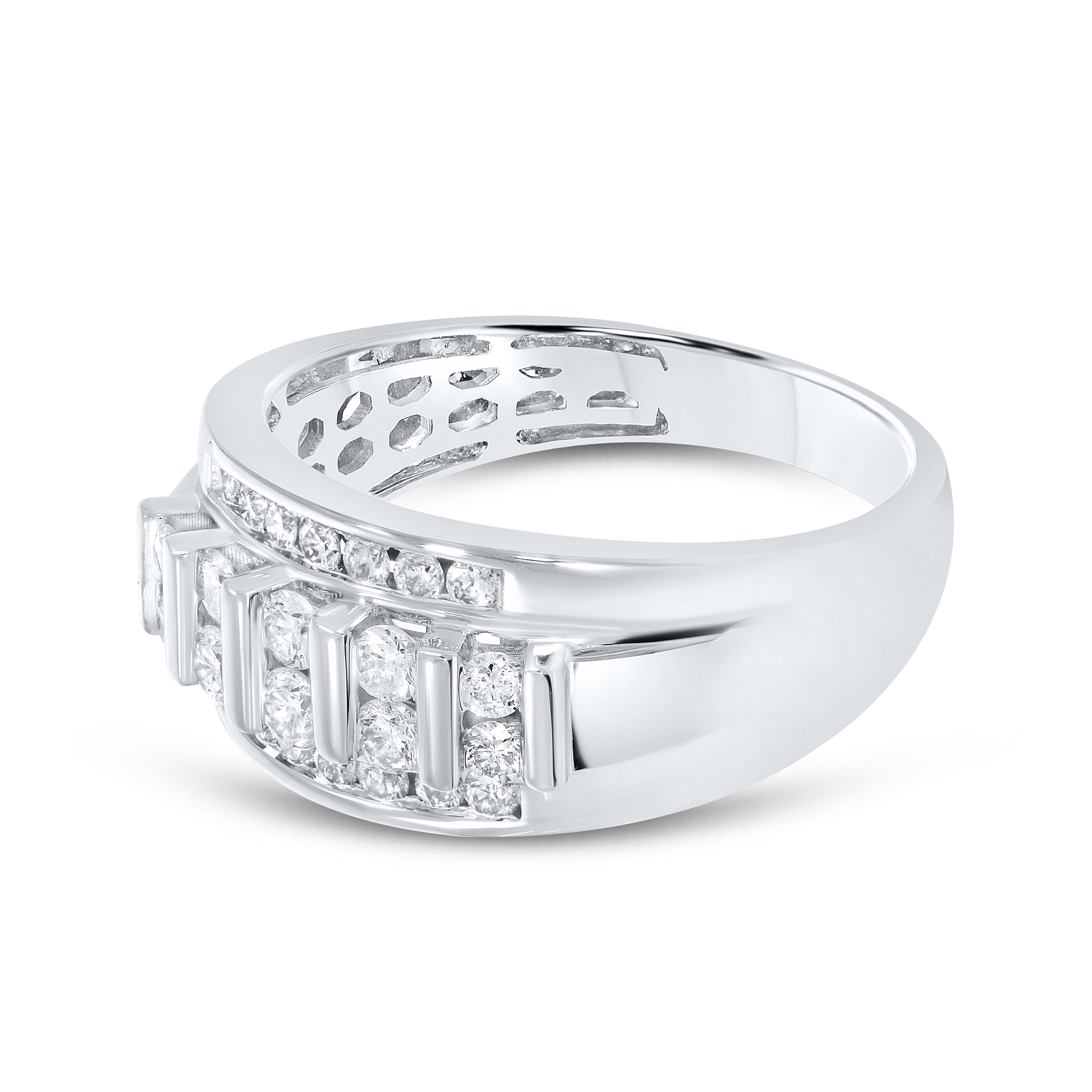 10k White Gold 0.94 CTW Men’s Diamond Band Ring