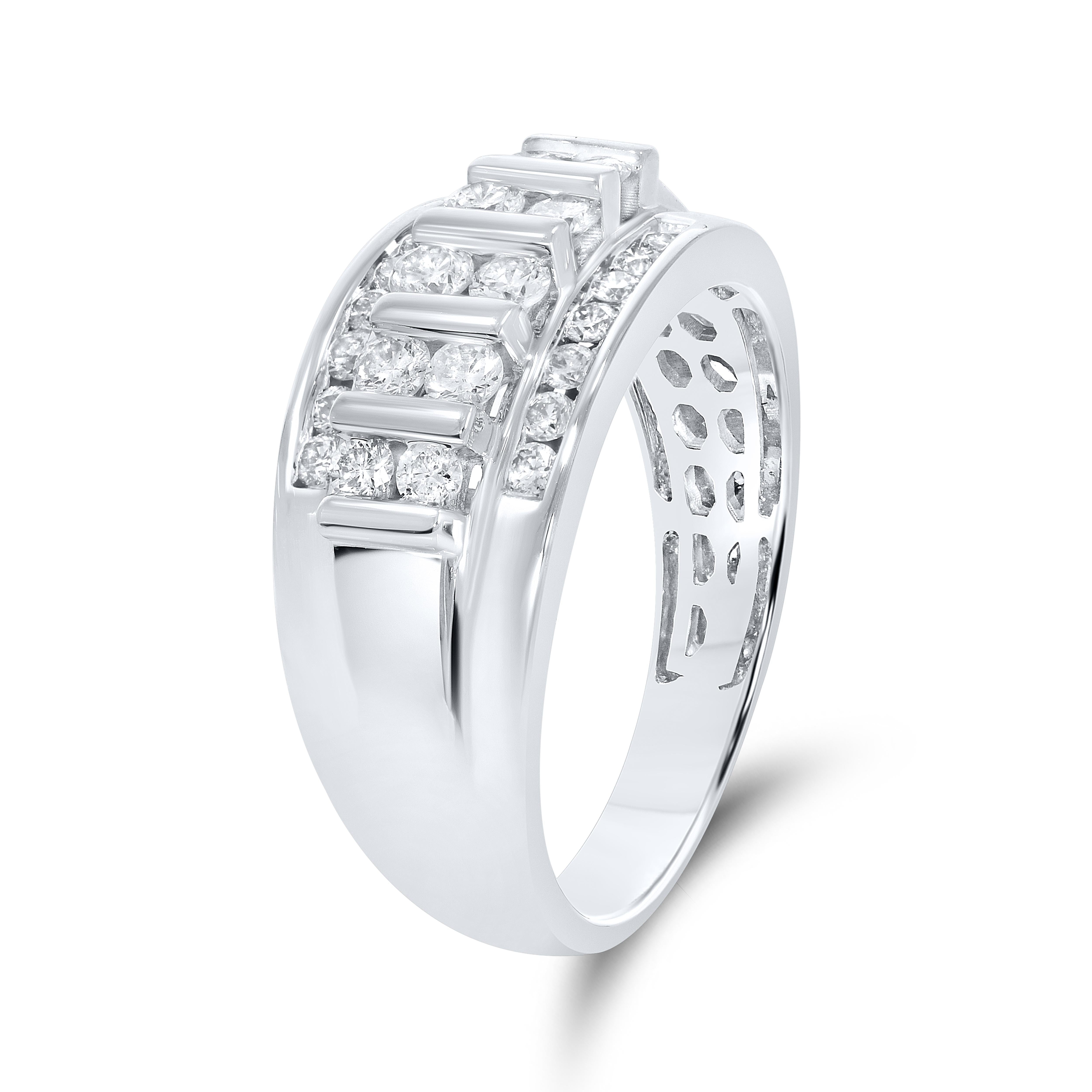 10k White Gold 0.94 CTW Men’s Diamond Band Ring