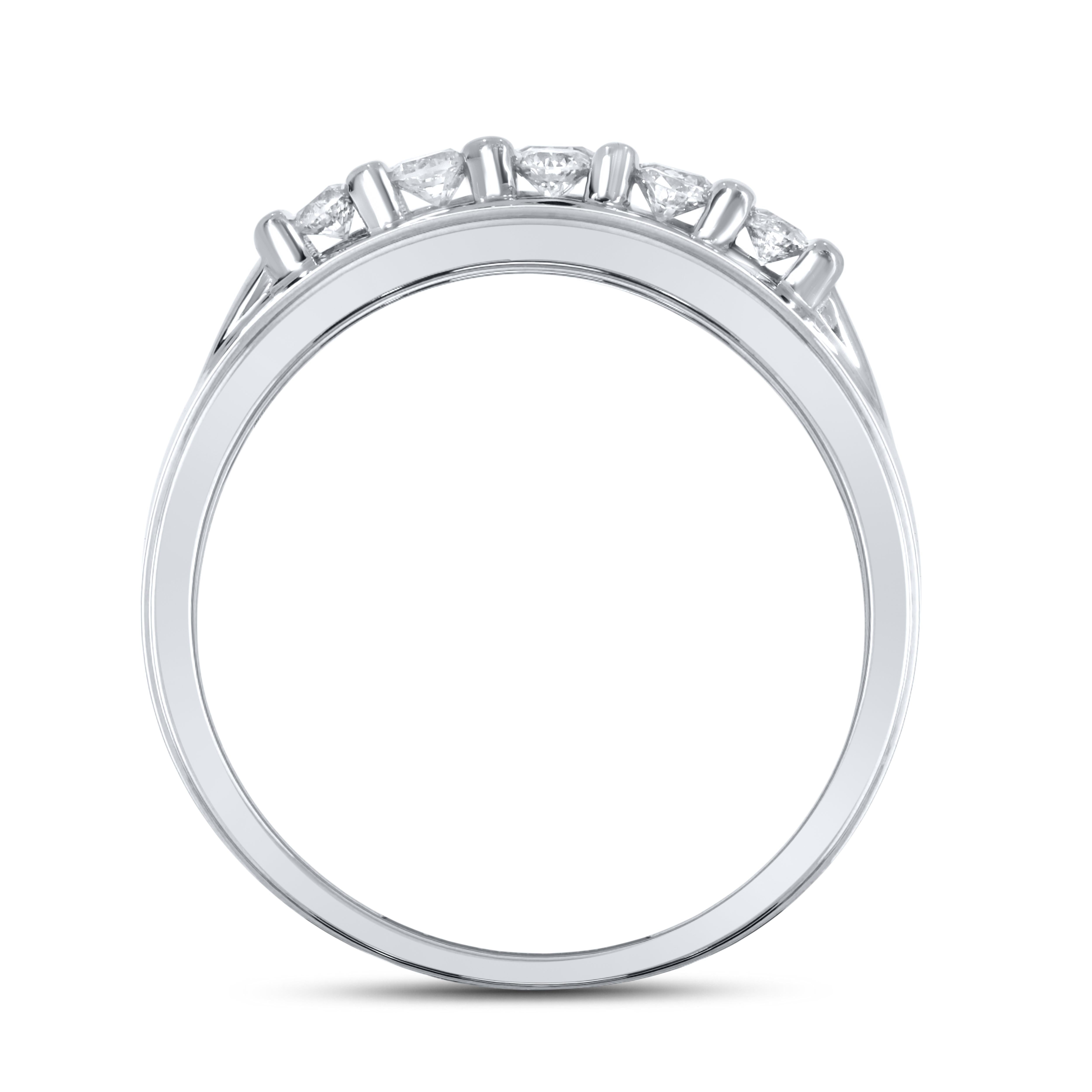10k White Gold 0.94 CTW Men’s Diamond Band Ring