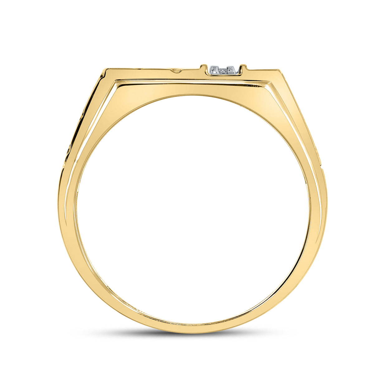 10kt Yellow Gold 0.04 CTW Men’s Diamond Ring