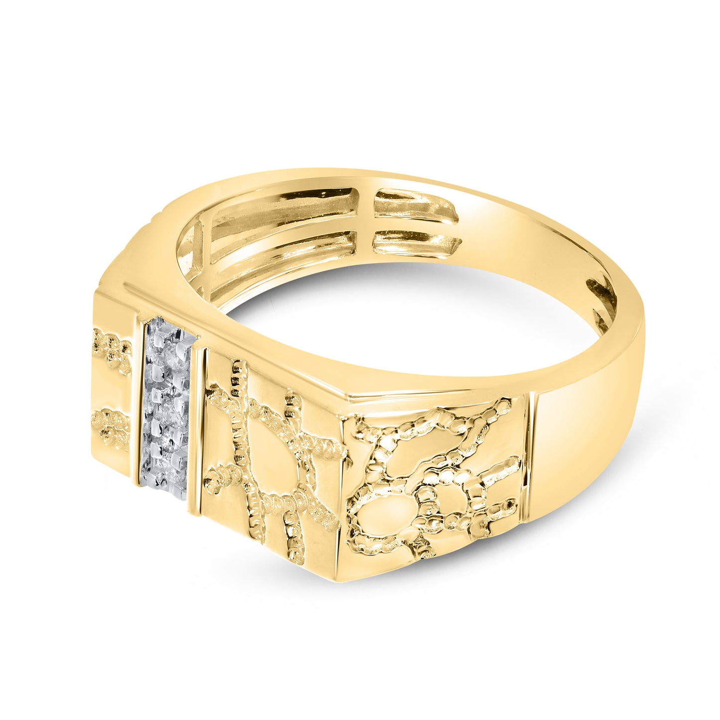 10kt Yellow Gold 0.04 CTW Men’s Diamond Ring