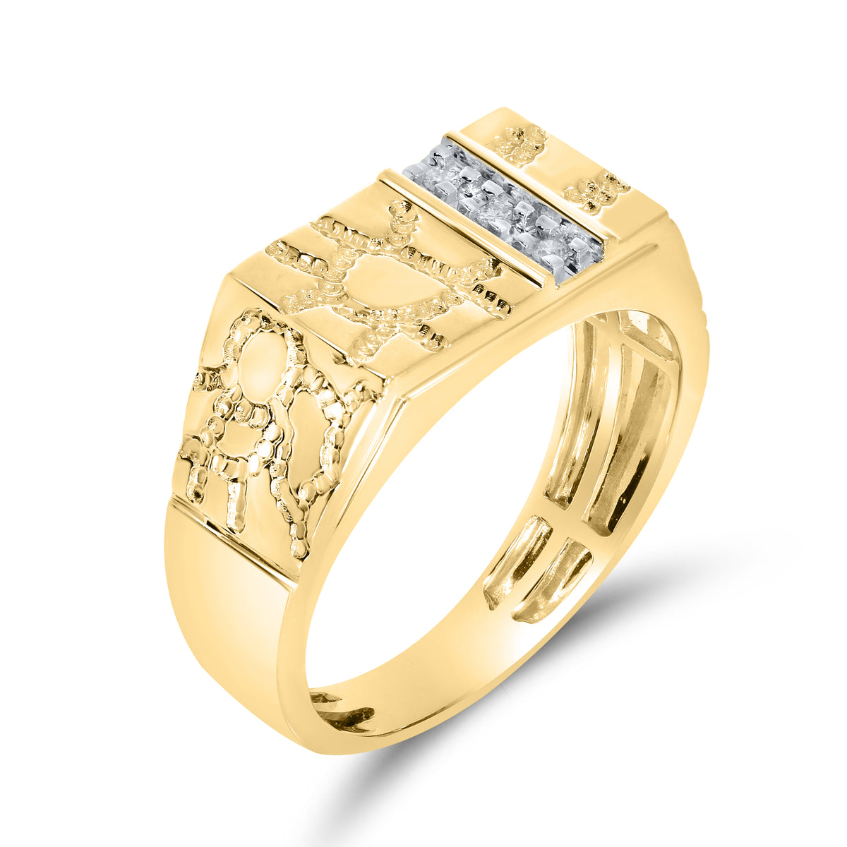 10kt Yellow Gold 0.04 CTW Men’s Diamond Ring