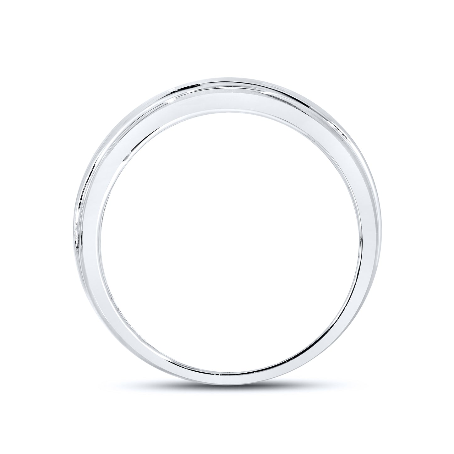 14K WHITE GOLD  DIAMOND MEN’S  BAND 0.55 CTW